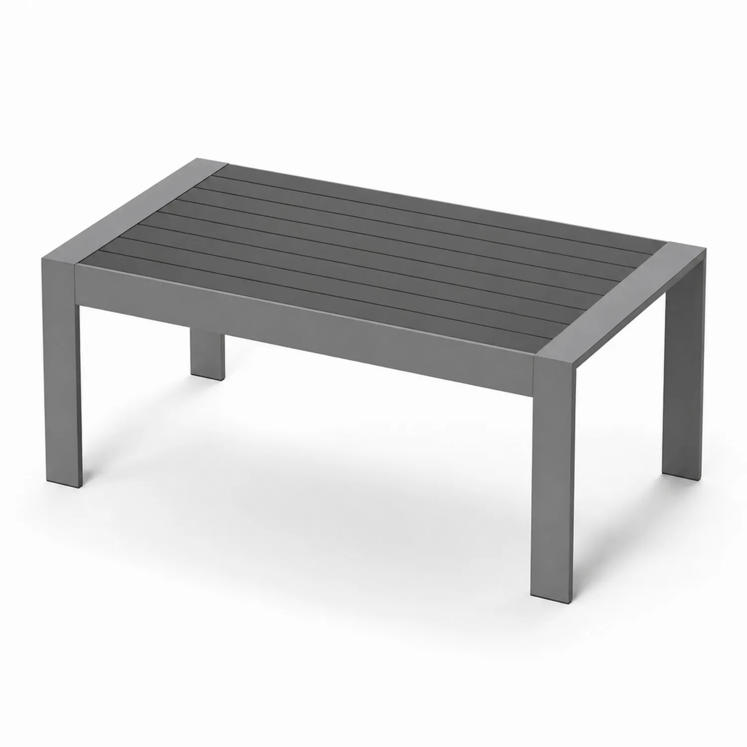 Mesa de Aluminio de Exterior Antracita 100x60x40 cm-Solveronest