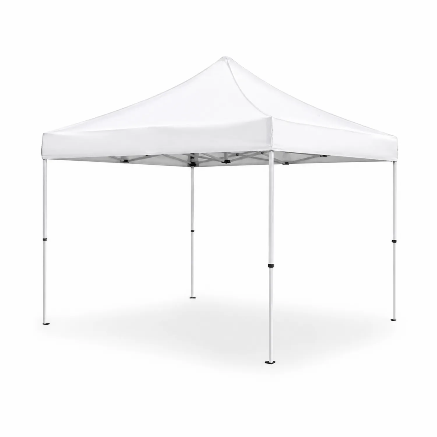 Carpa Plegable de Tela Recubierta 3x3m Estructura Metálica Blanca-Solveronest