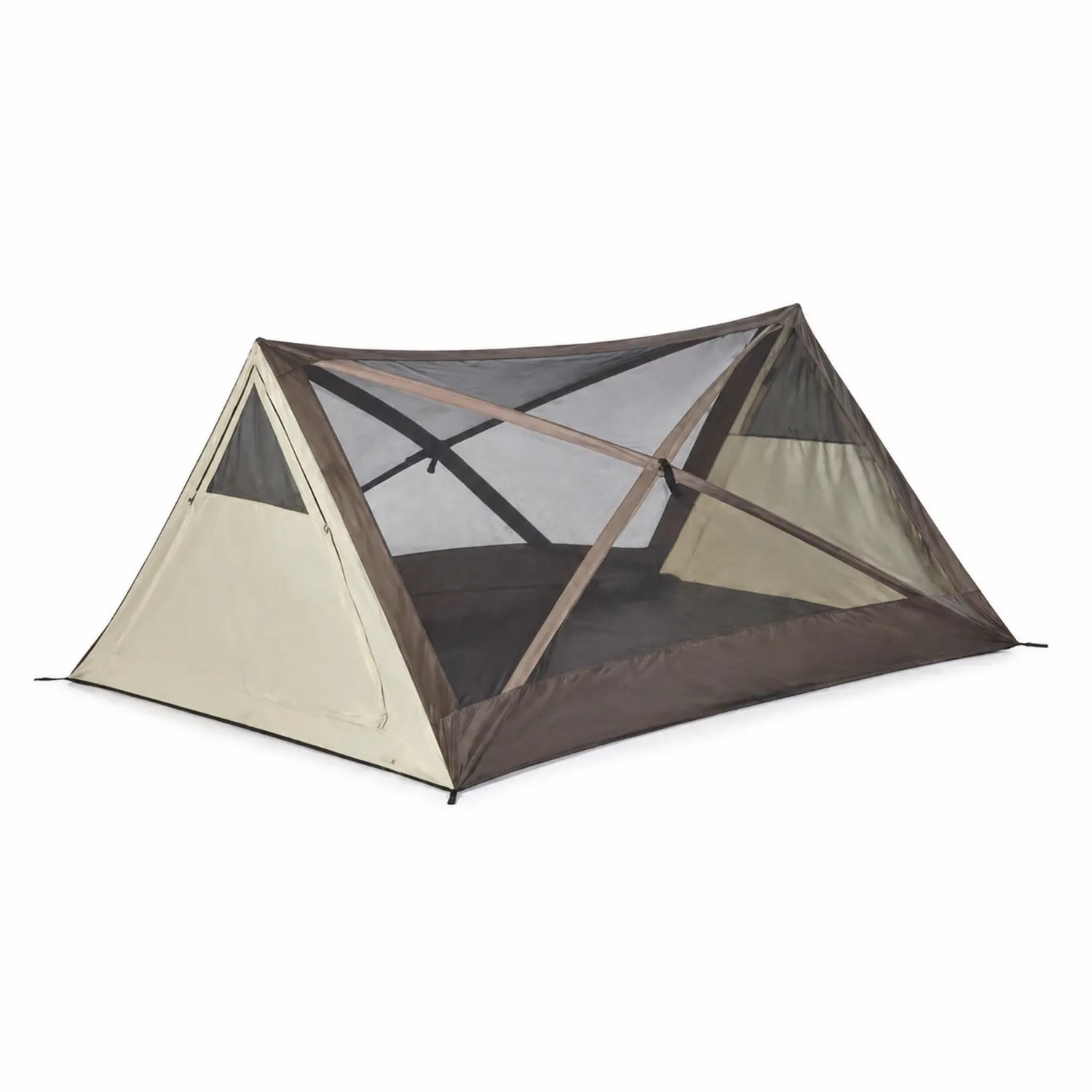 Tienda de Campaña Tipo A Poliéster 210T Beige/Marrón-Solveronest