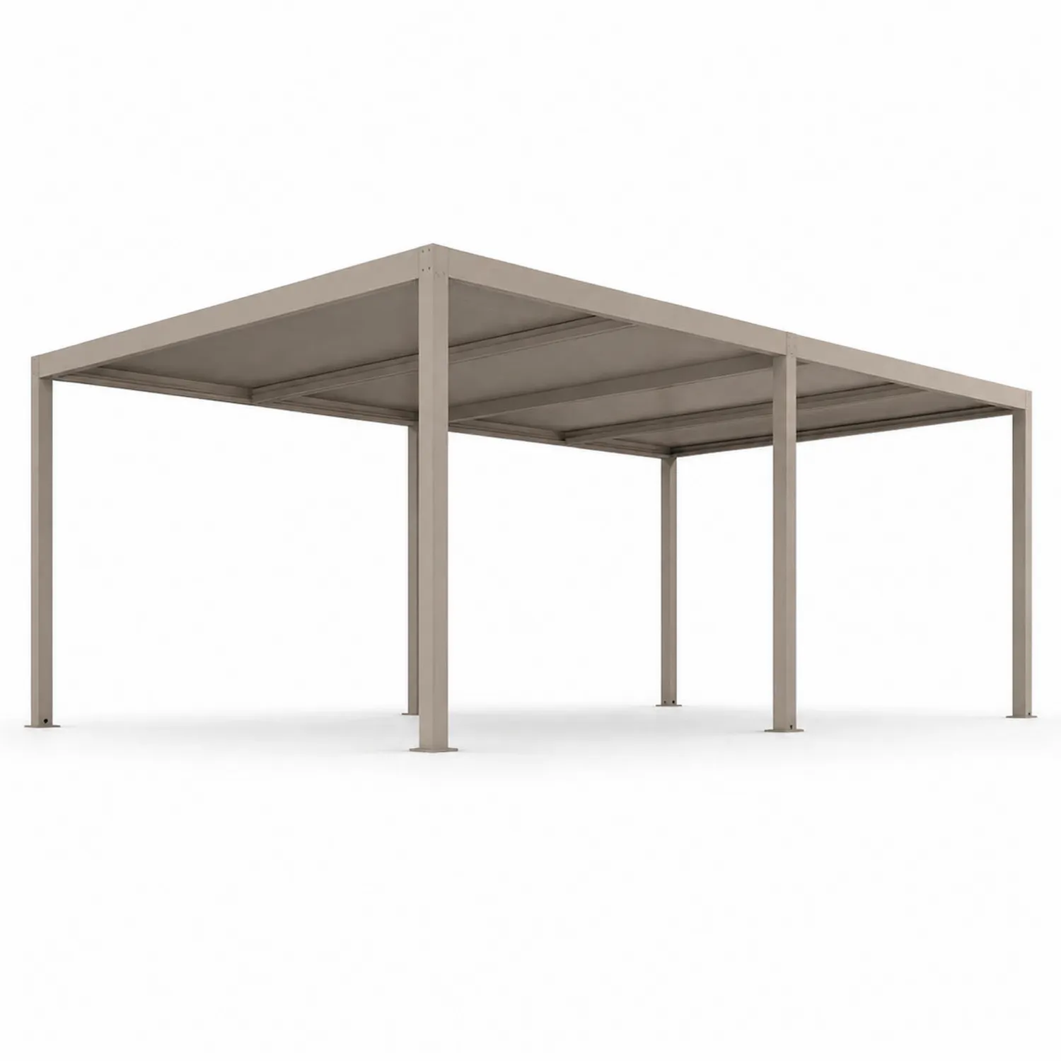 Pérgola de Aluminio Beige 4x3x2.5m para Exterior-Solveronest