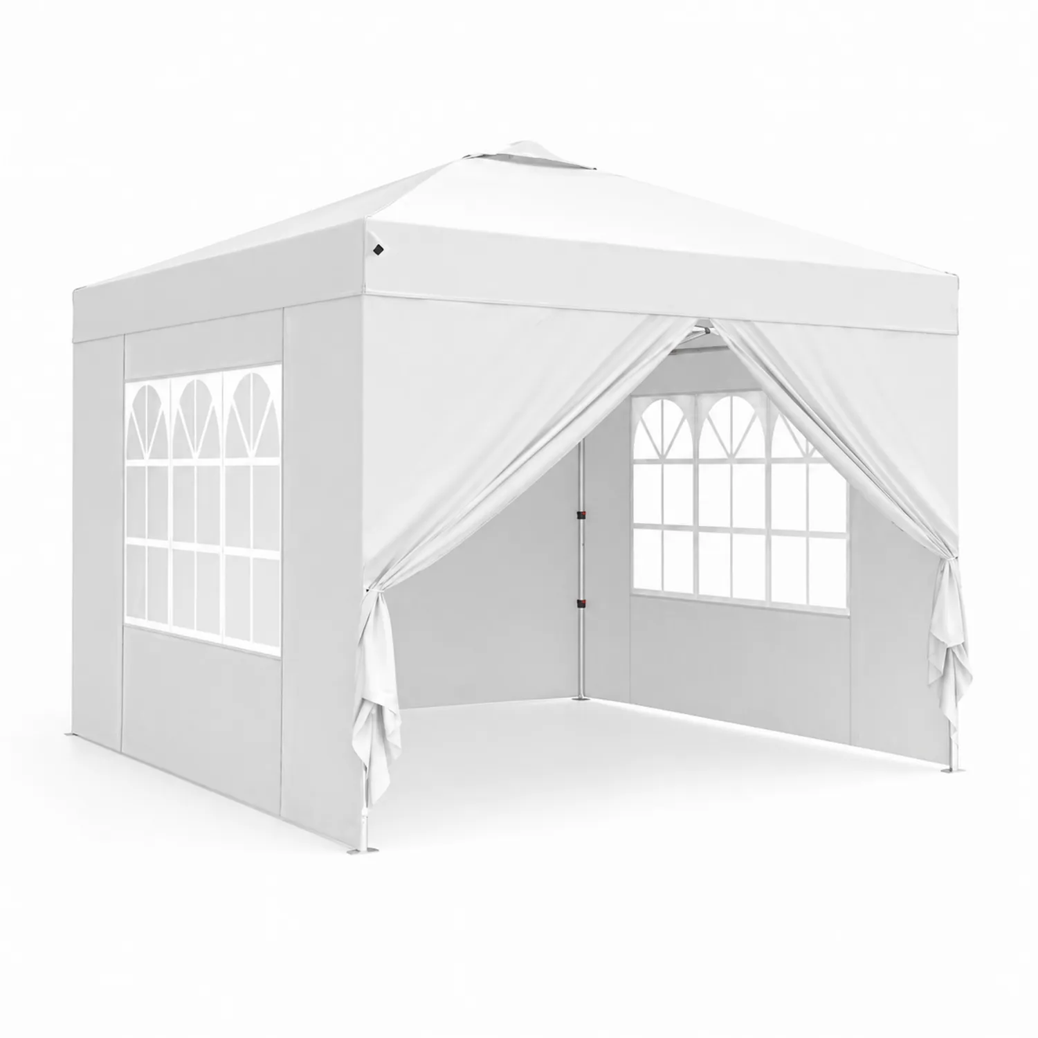 Carpa de Jardín 3x3m Acero y Poliéster Blanca-Solveronest