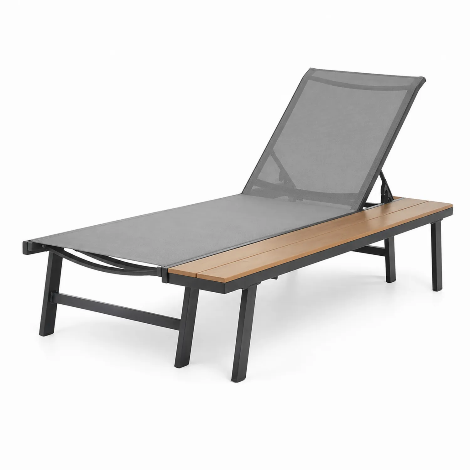 Tumbona de aluminio con textileno ajustable-Solveronest