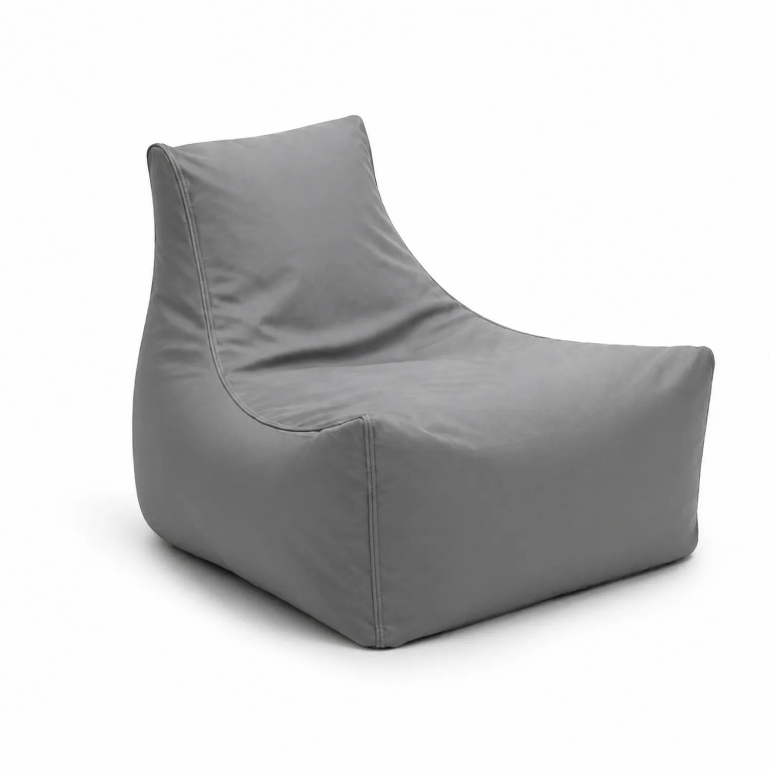 Sillón Puf de Poliuretano Gris-Solveronest