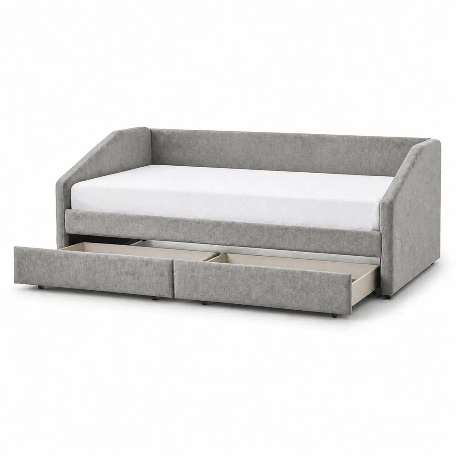 Sofá cama con almacenaje de madera y poliéster gris-Solveronest