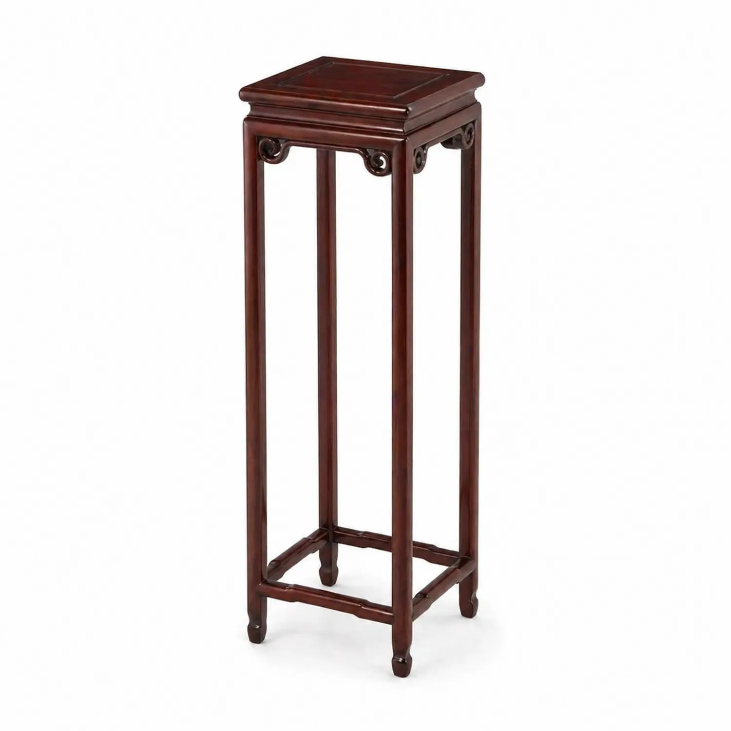 Soporte de madera de caoba para plantas 30x30x90 cm-Solveronest