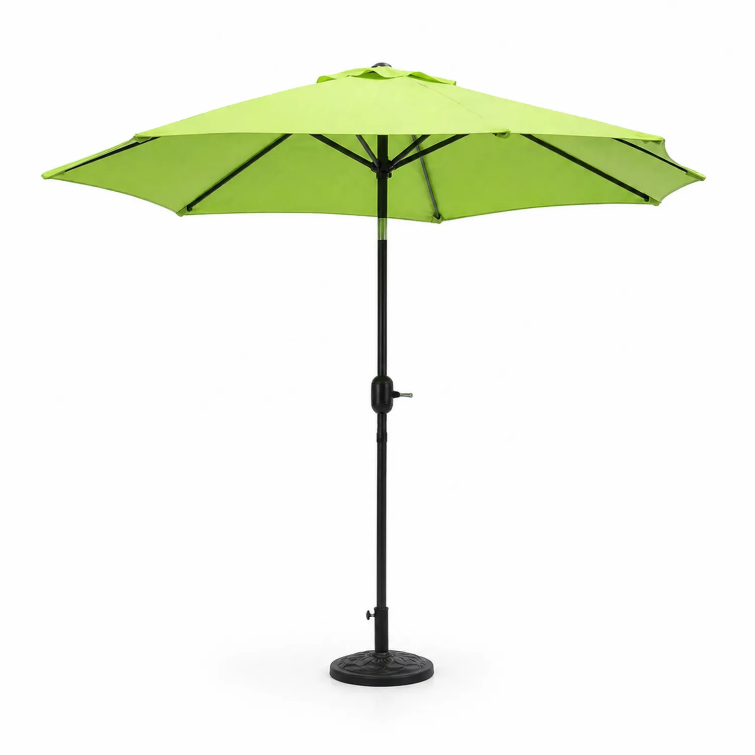 Sombrilla de Aluminio y Poliéster Verde 300 cm con Base-Solveronest