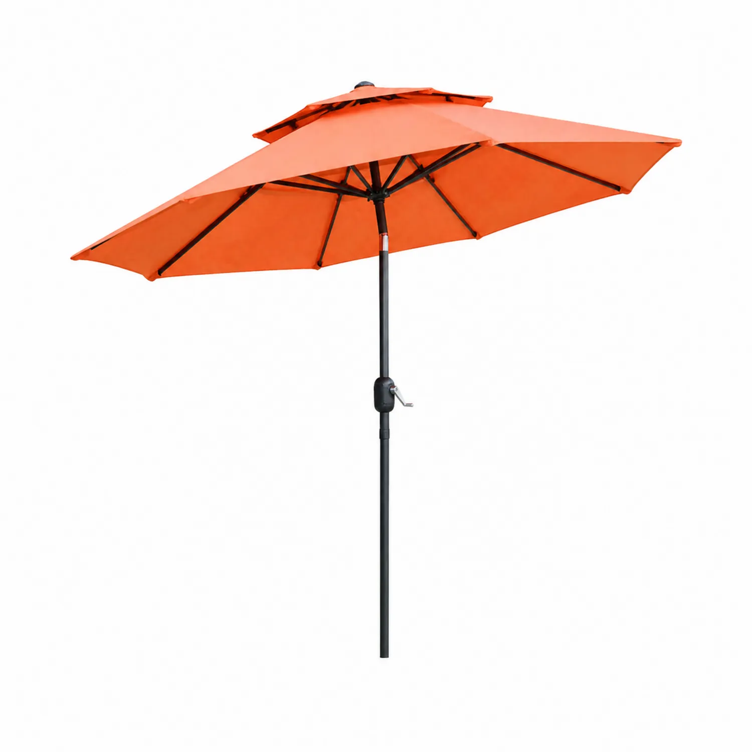 Sombrilla Redonda de Aluminio y Poliéster Naranja 300cm-Solveronest