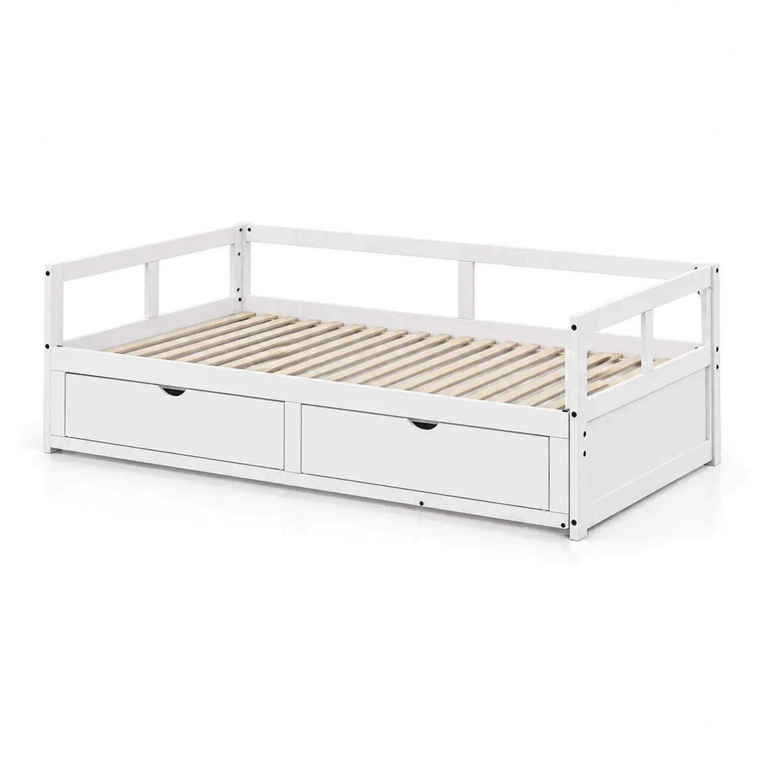 Cama de día de madera con cajones 200x90 cm-Solveronest
