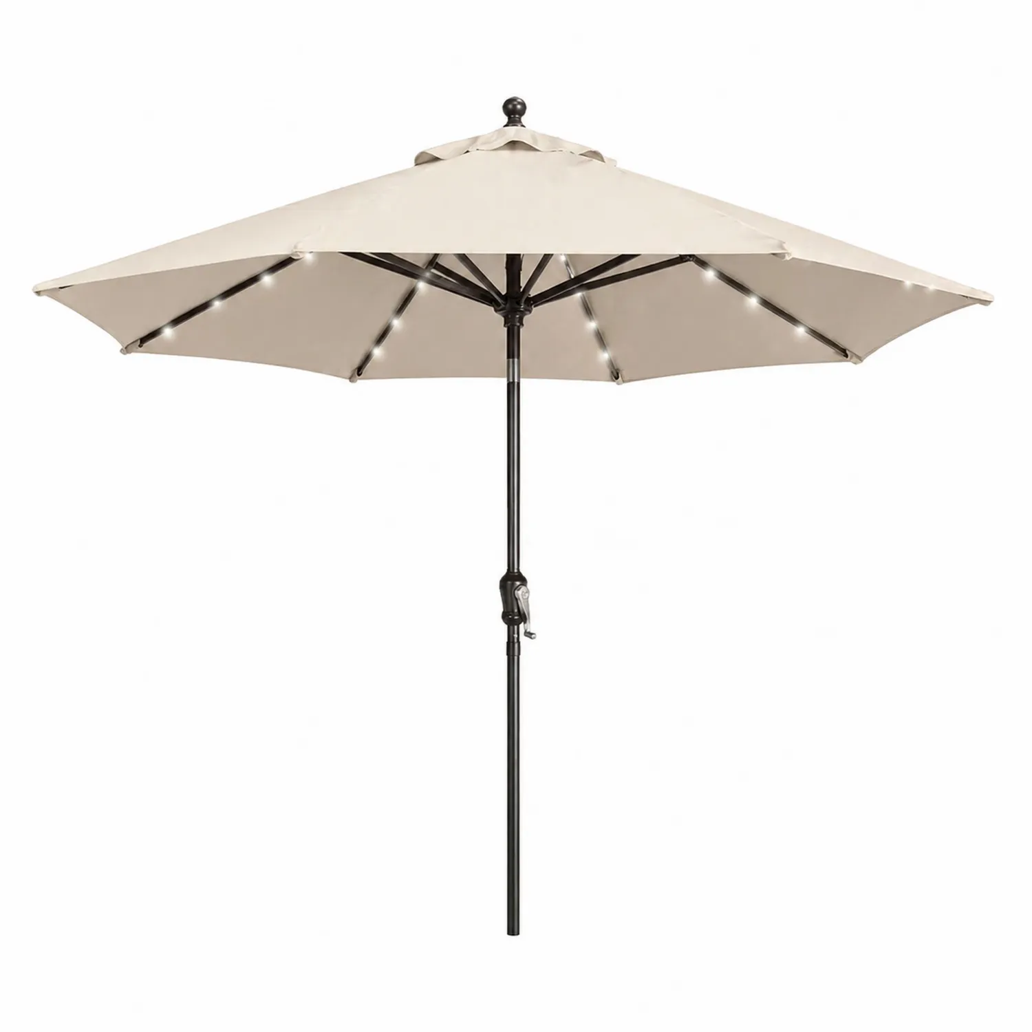 Parasol tarasowy okrągły 3m z poliestru z LED