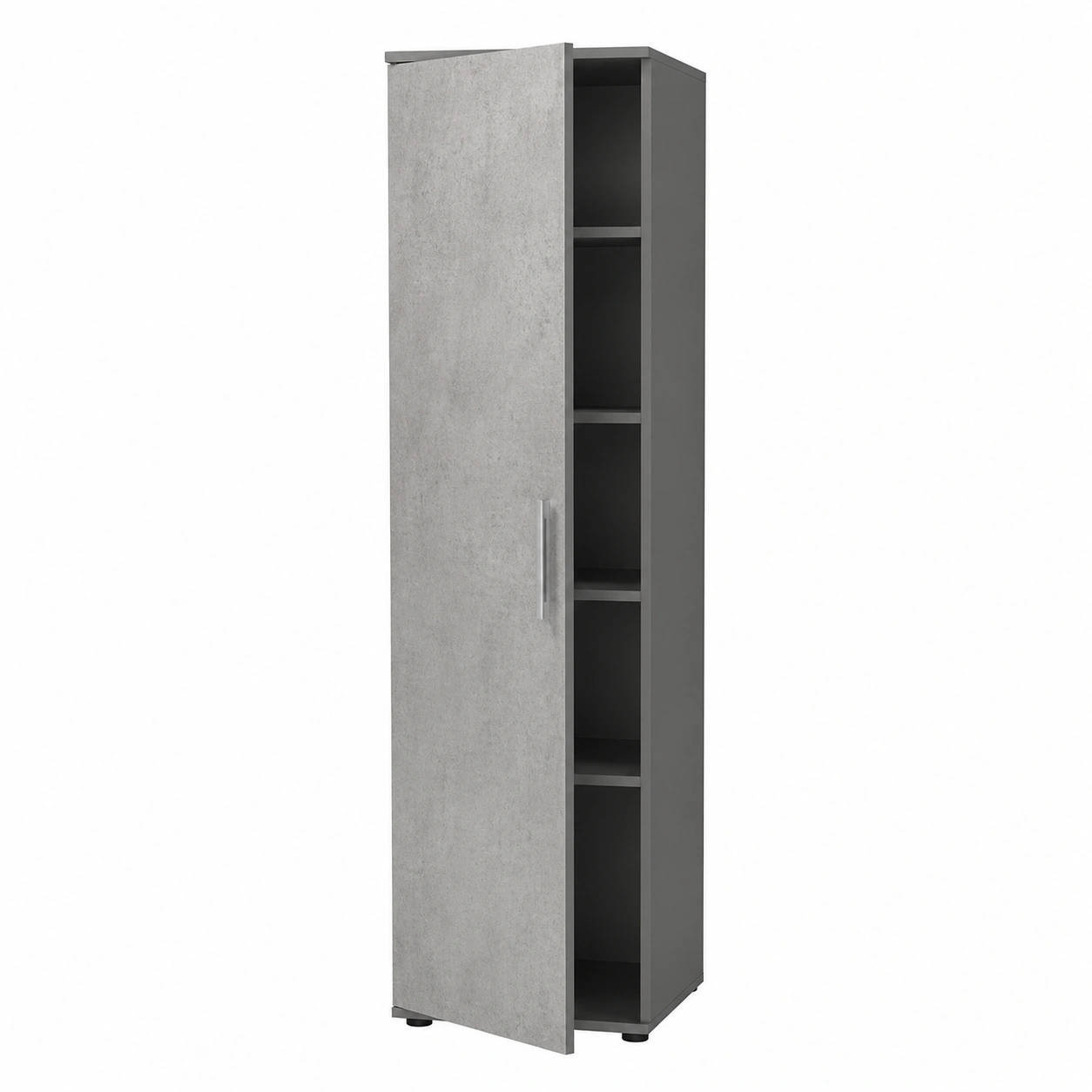Mehrzweckschrank Eiche Sonoma mit 1 Tuer und 5 Faecher 50 cm-cartvoro 