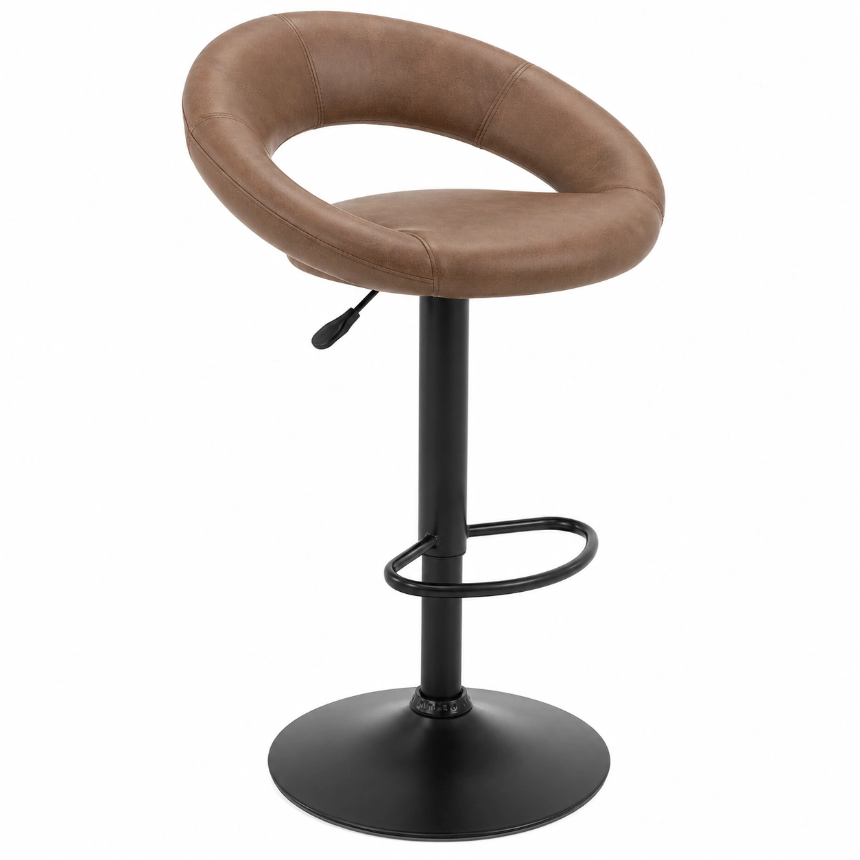 Barhocker Drehbar Hoehenverstellbar Samt Braun Modern B/H/T ca. 56x103x50 cm-cartvoro 