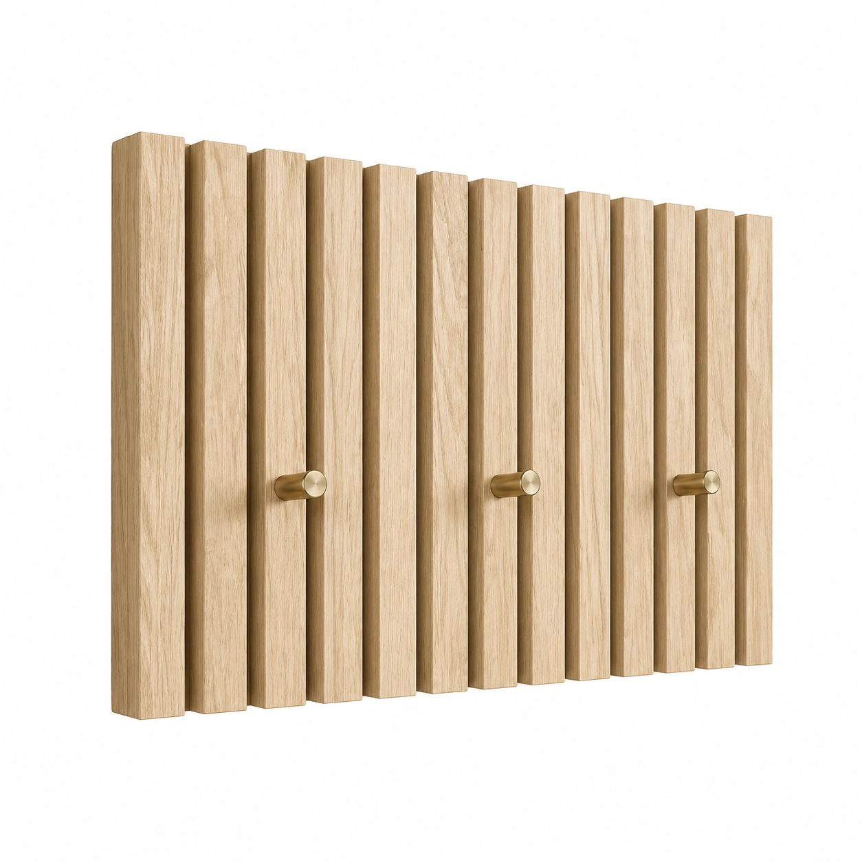 Moderne Wandgarderobe mit Lamellenoptik Eiche Natur 60 cm-henvaro 