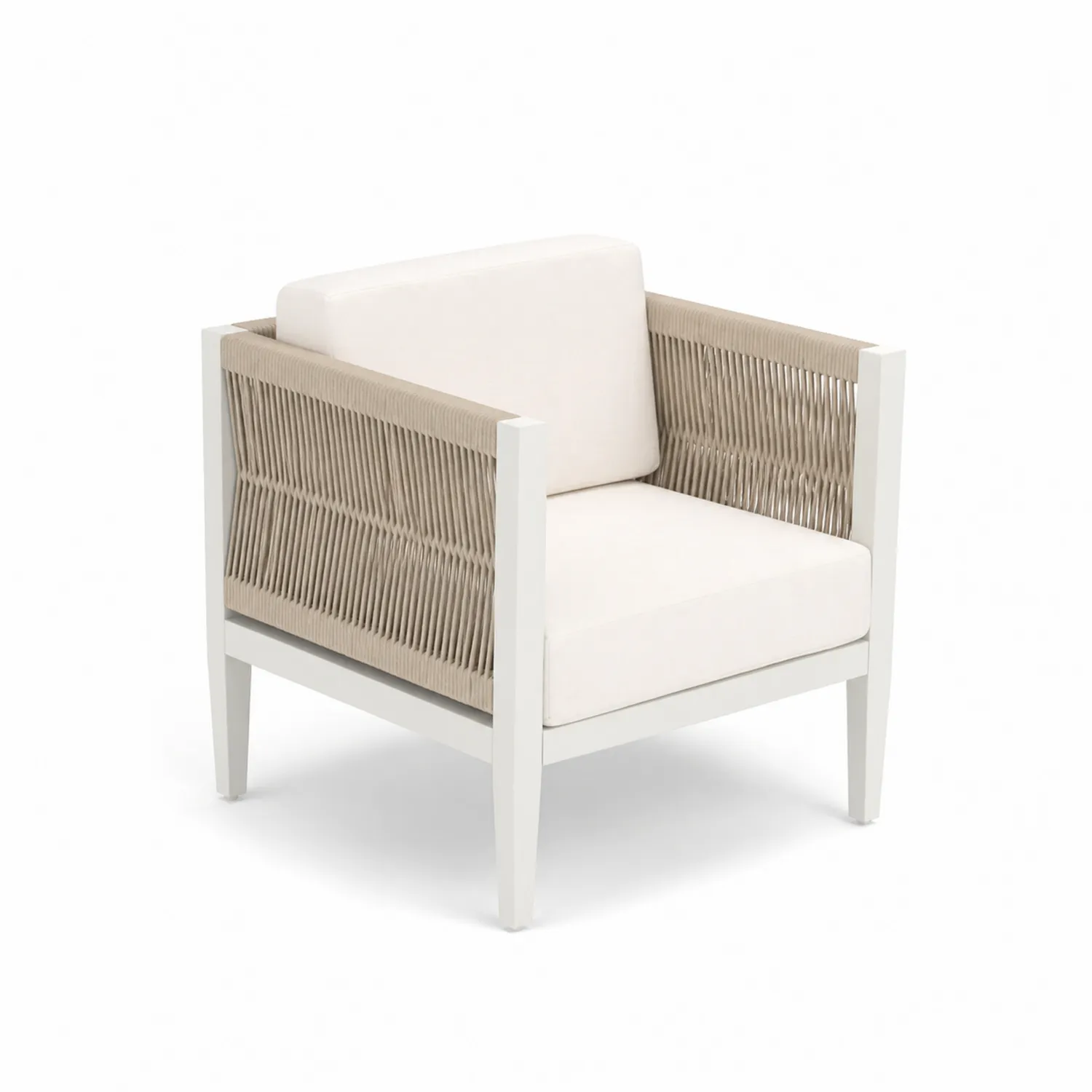 Fotel z aluminium i liny