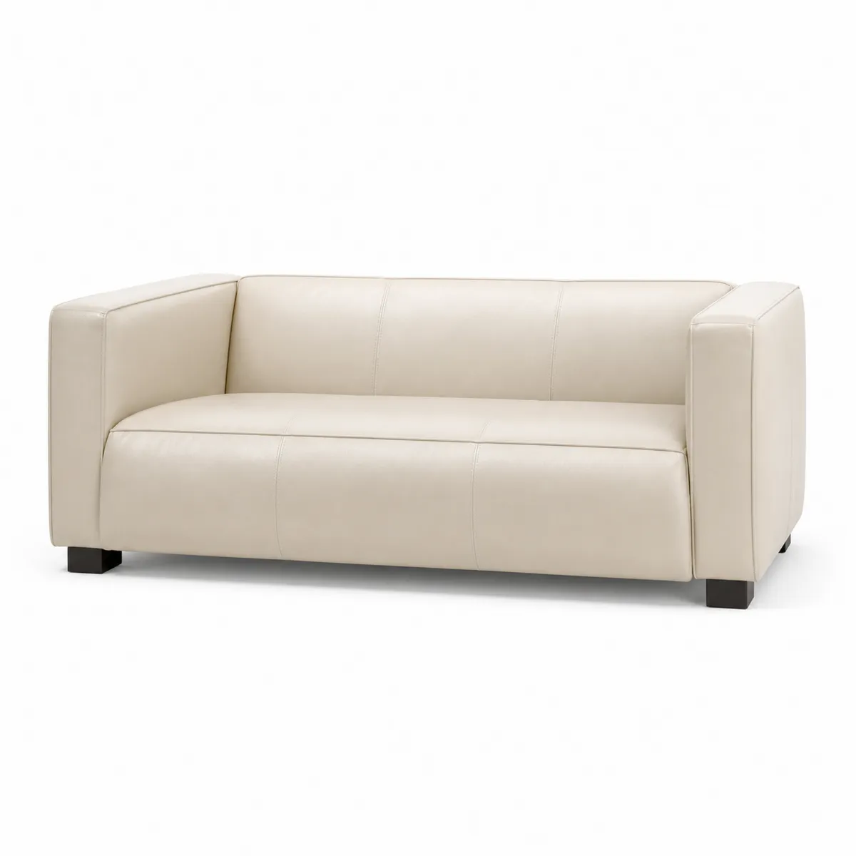 Sofa 3-osobowa z ekoskóry Kremowy 210 cm