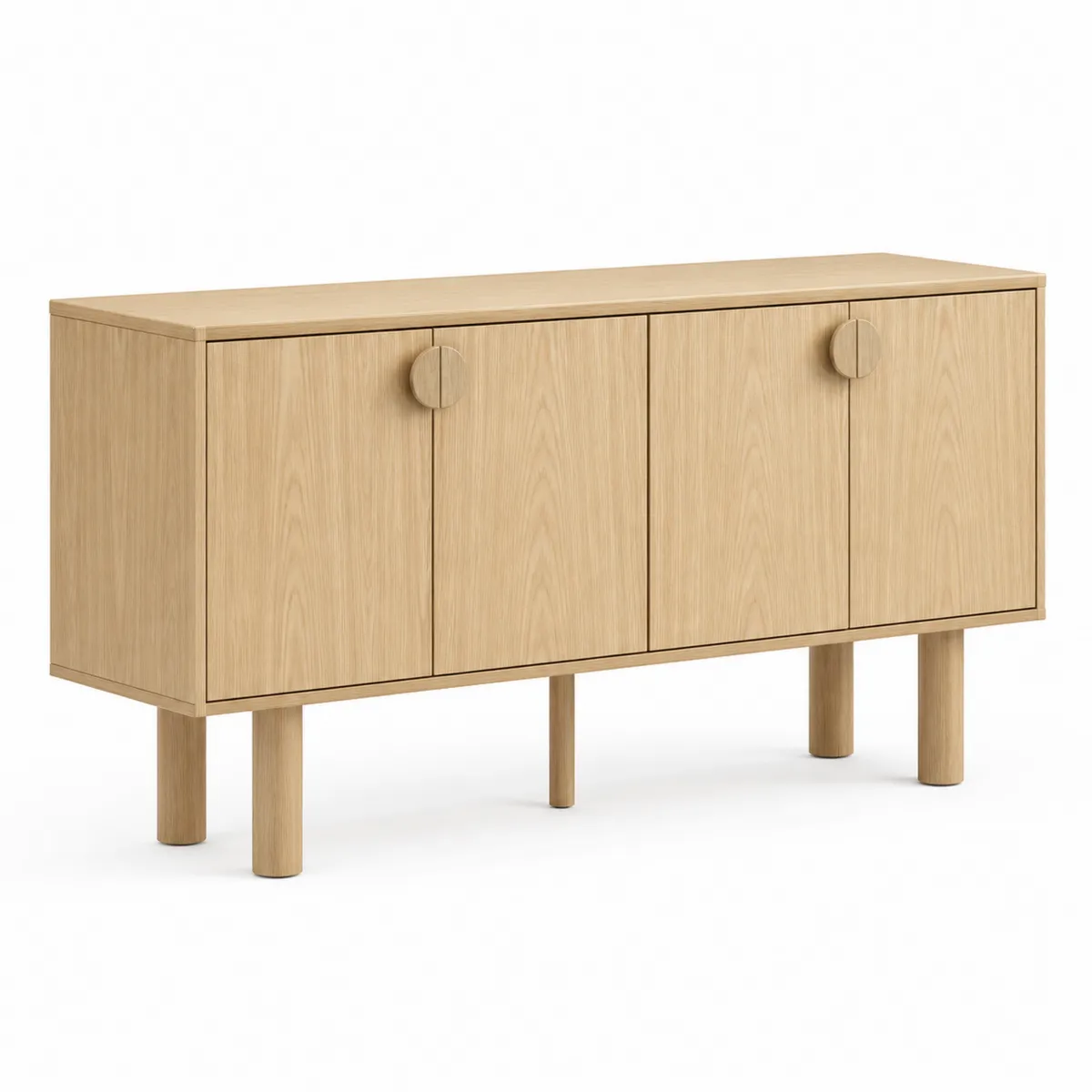 Komoda fornirowana jasny dąb 120 cm