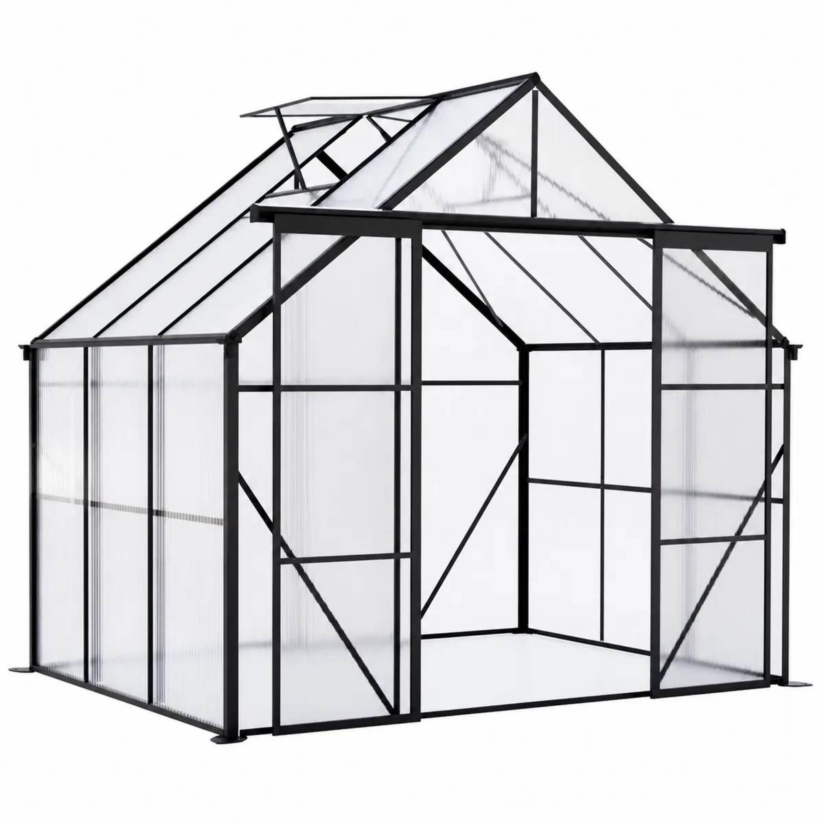 Szklarnia metalowa z poliwęglanu 4 mm 250x190x195 cm