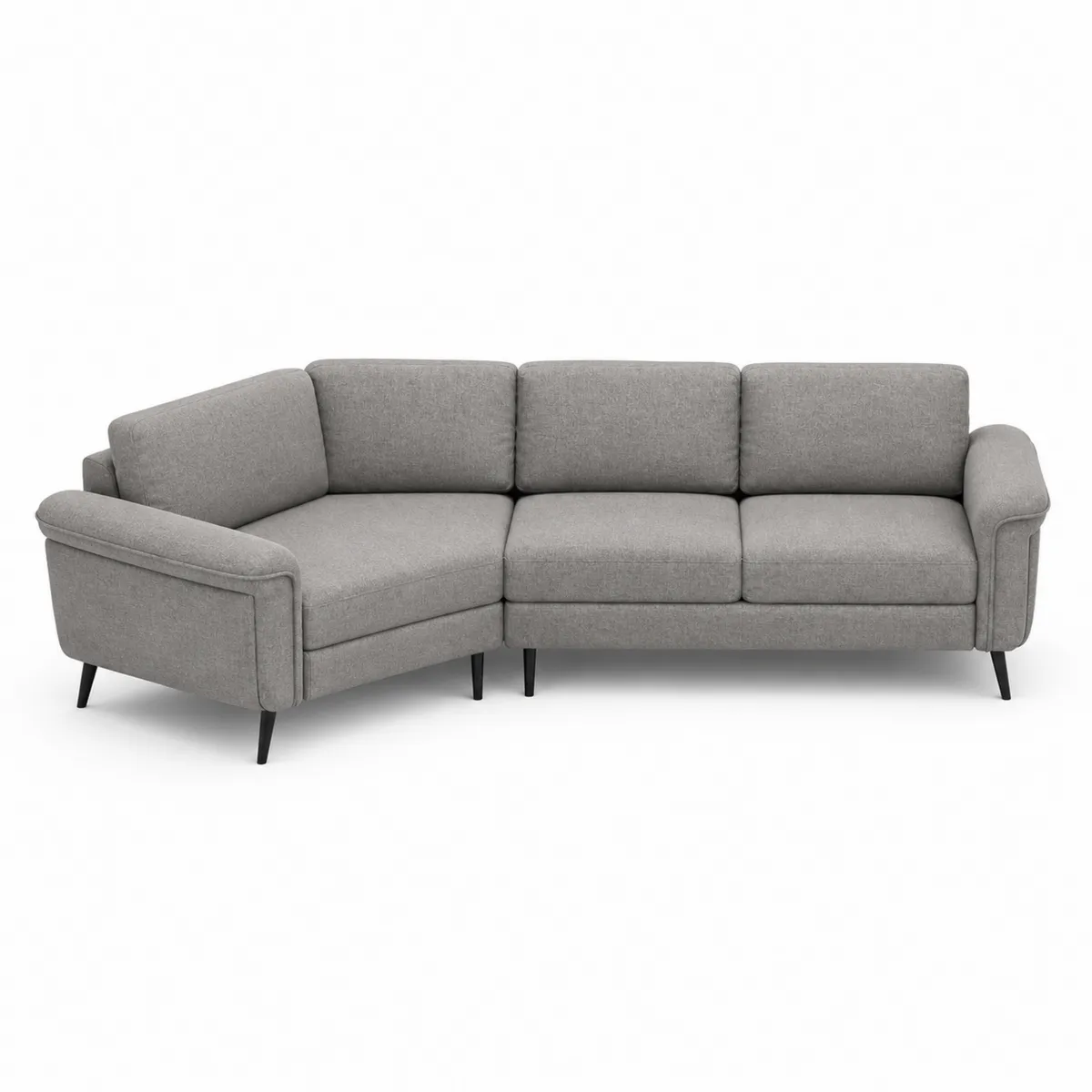 Narożna sofa modułowa szara, tkanina, 250x150x85 cm