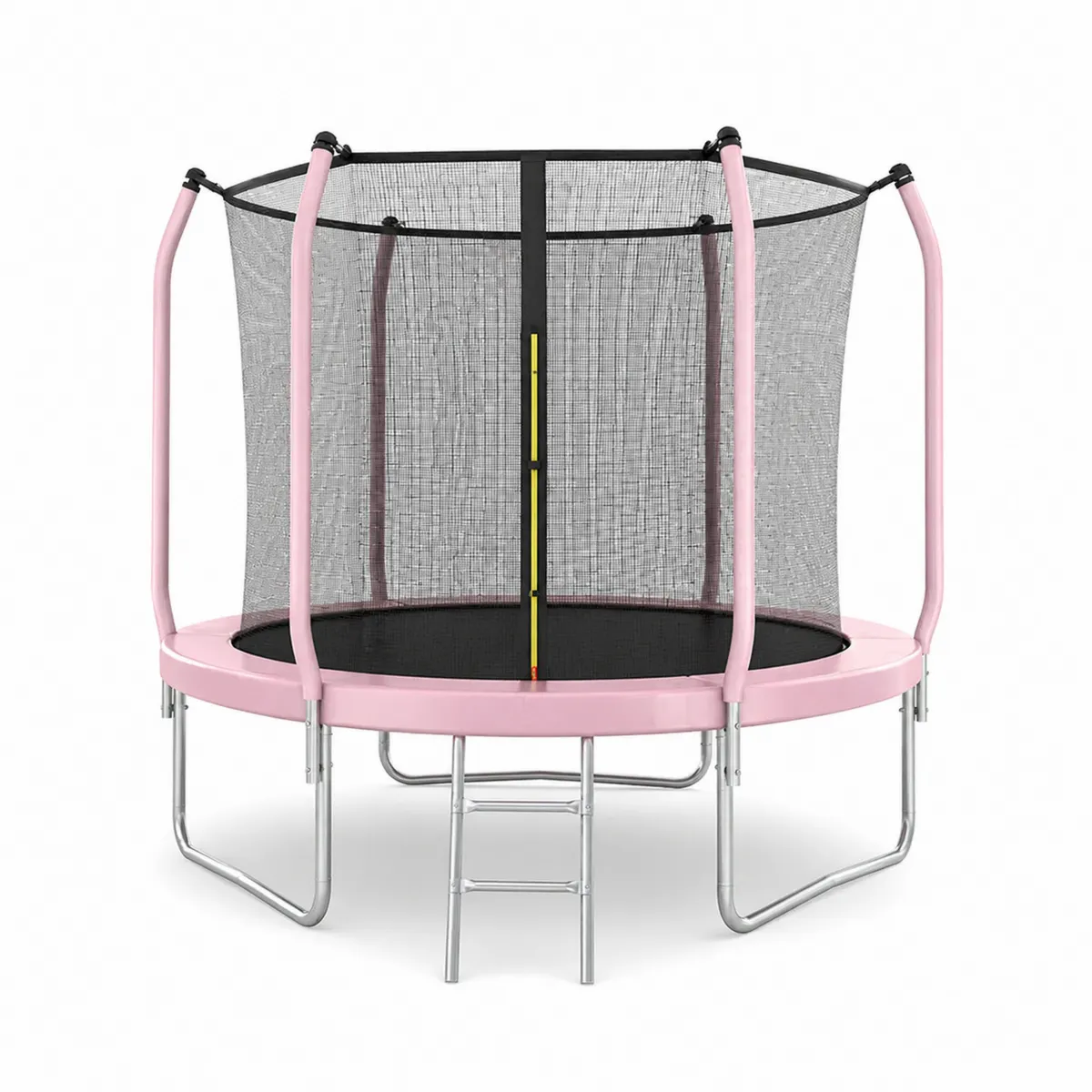 Trampolina ogrodowa stalowa z siatką 250 cm różowa