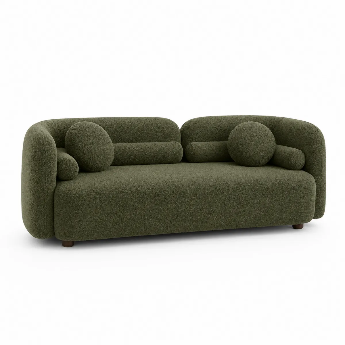 Sofa modułowa z wełnianej mieszanki 3-osobowa Zielona 200x90x75cm