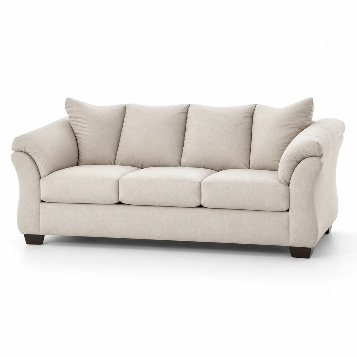 Sofa 3-osobowa z tkaniny beżowa 220cm
