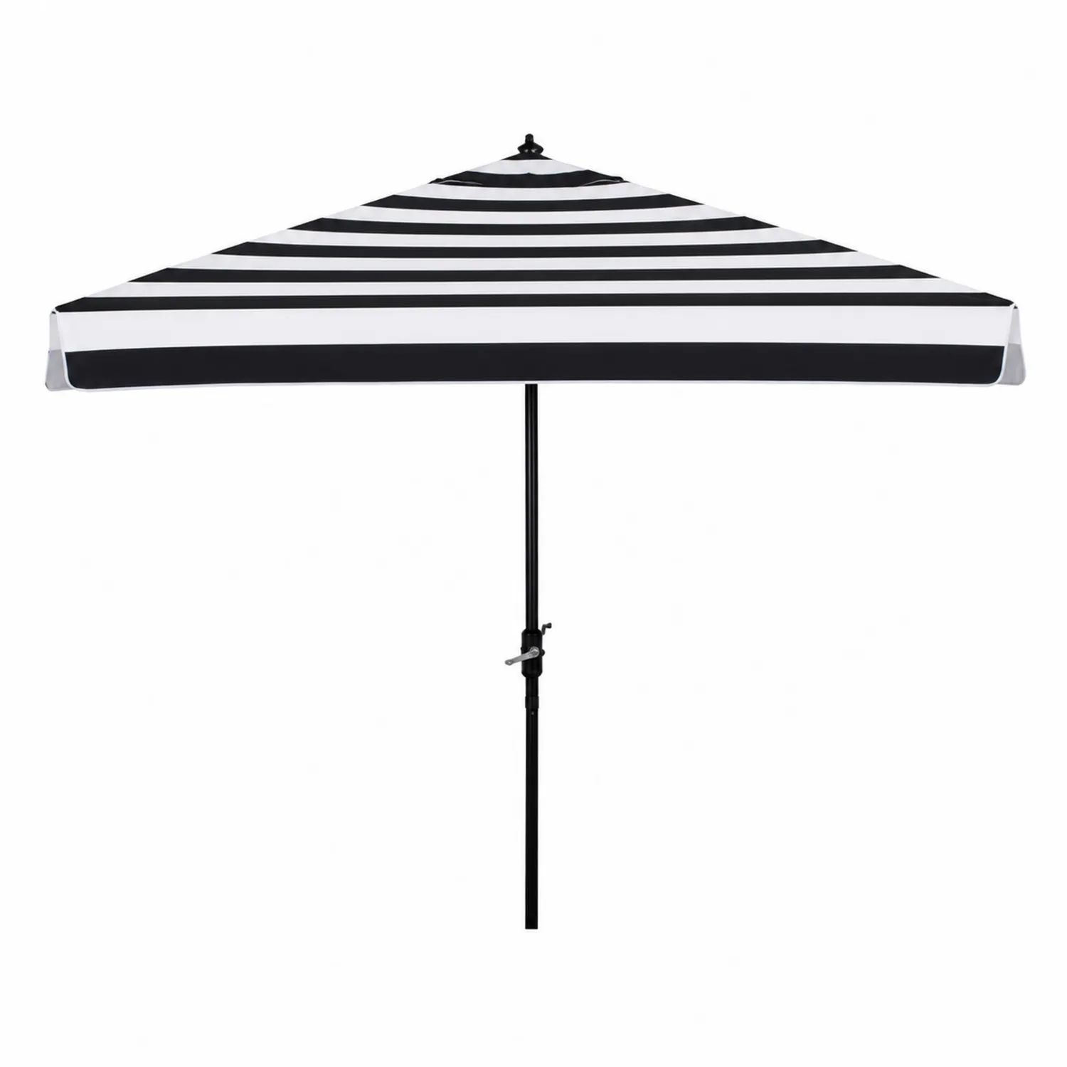 Prostokątny parasol tarasowy 200x150 cm czarno-biały poliester