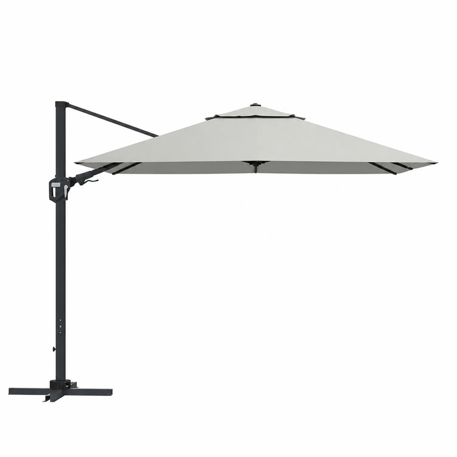 Parasol ogrodowy z bocznym ramieniem kwadratowy 300x300 cm Aluminium Poliester