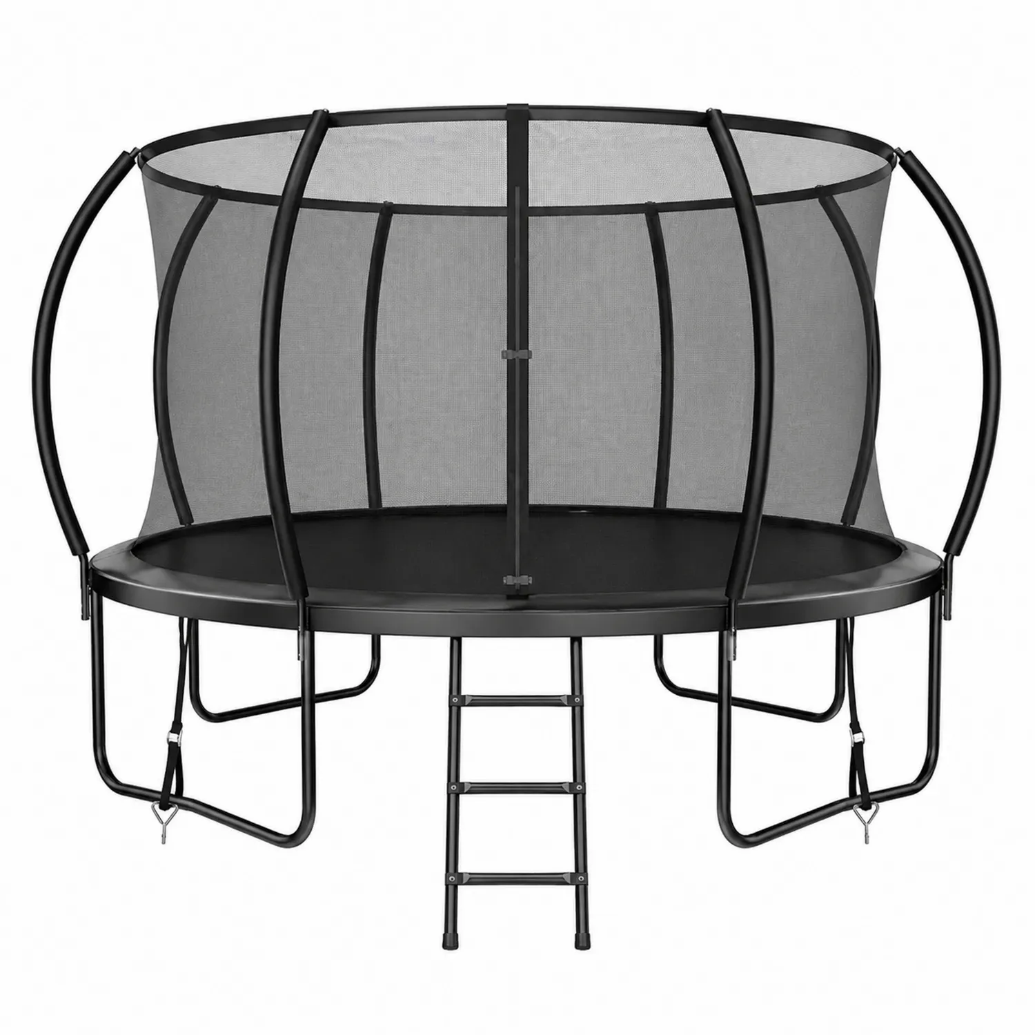 Trampolina ogrodowa okrągła z siatką 305 cm stal polipropylen