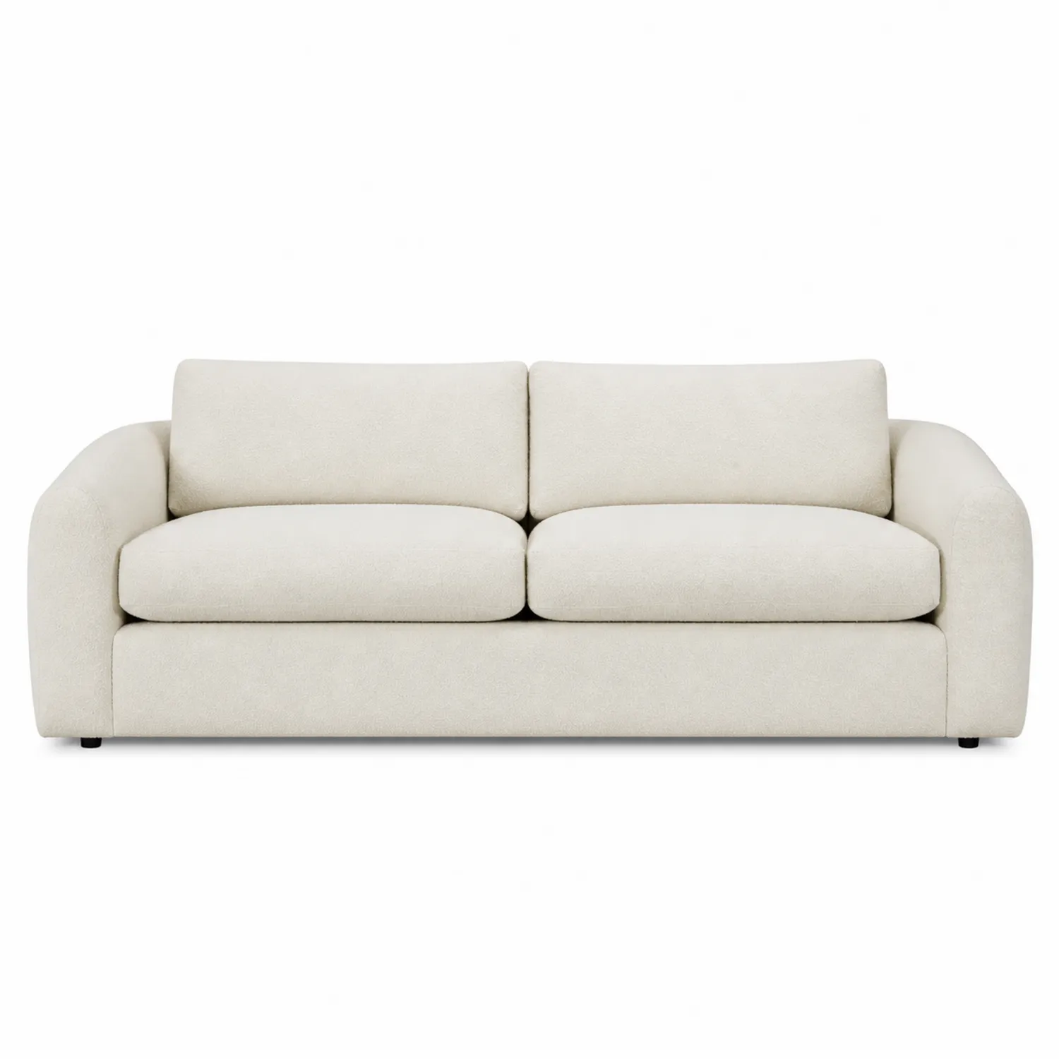 Sofa 3-osobowa z bawełnianym obiciem 200x90x85 cm Kremowy