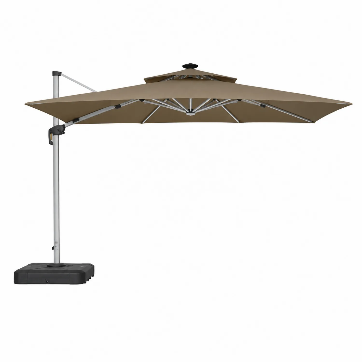 Parasol ogrodowy z bocznym ramieniem prostokątny 3x4m Poliester Aluminium