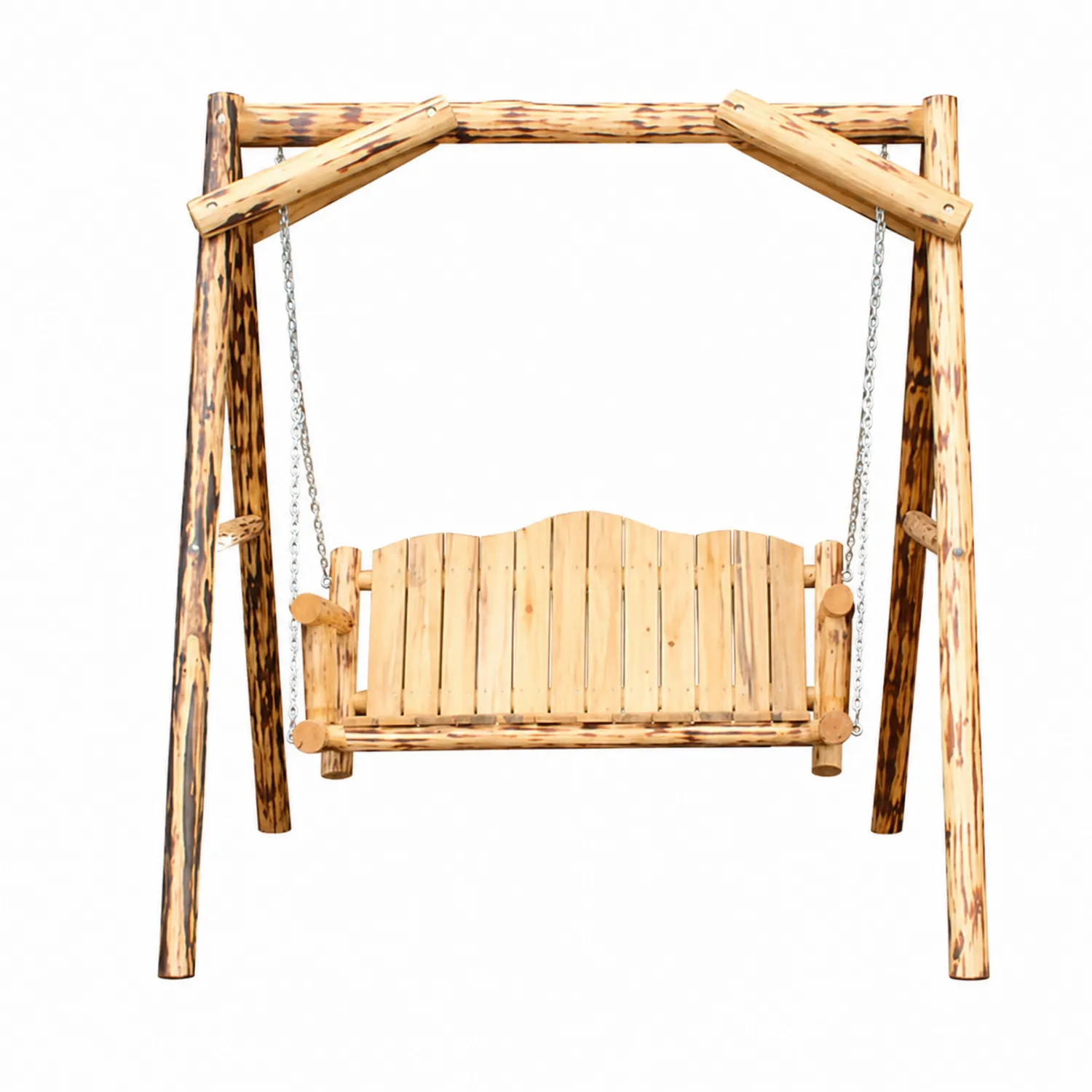 Huśtawka ogrodowa drewniana z drewna sosnowego 150 cm
