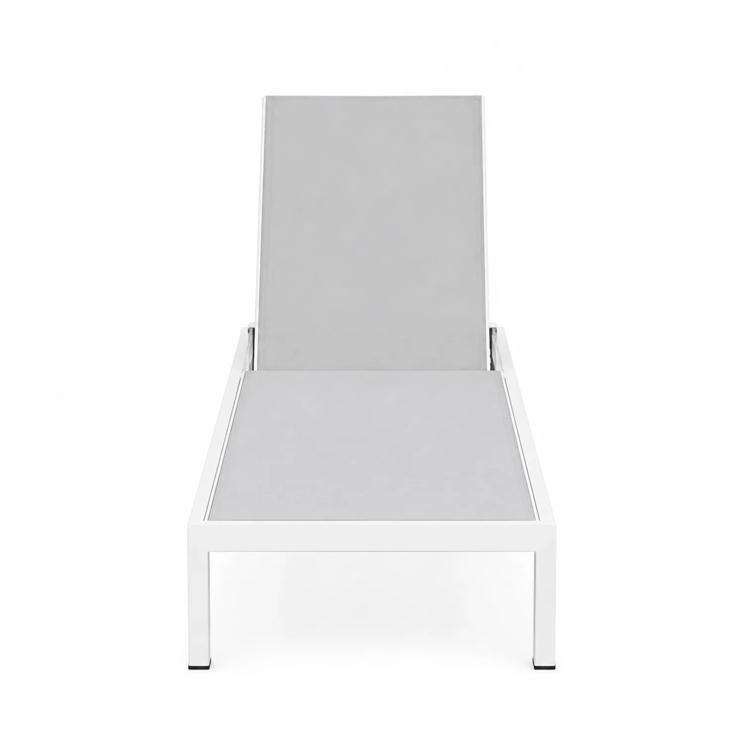 Leżak aluminiowy 200x65 cm Biały Poliester