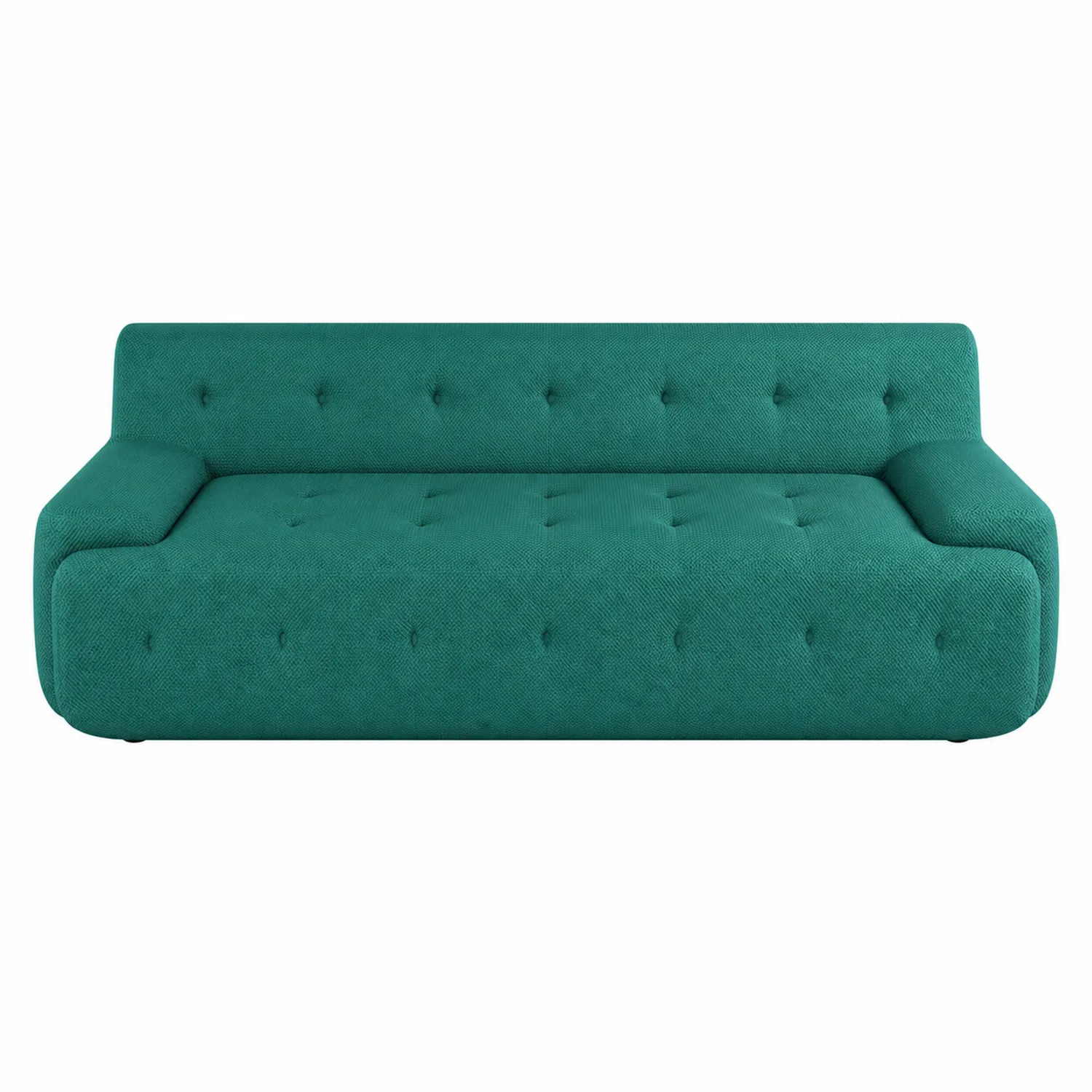 Sofa z tkaniny poliestrowej, Zielona