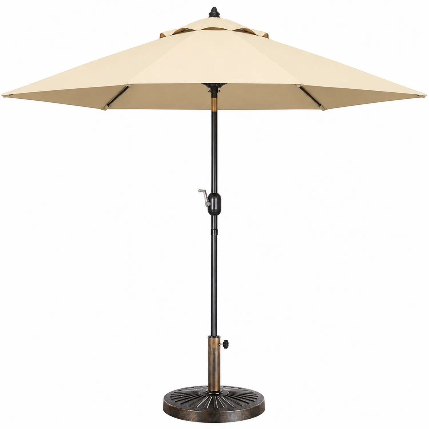 Parasol tarasowy Okrągły 3m Beżowy Aluminium Poliester