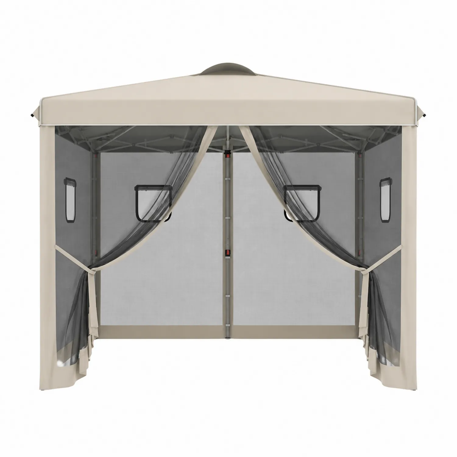 Prostokątny pawilon ogrodowy 300x400 cm beżowy poliester stal