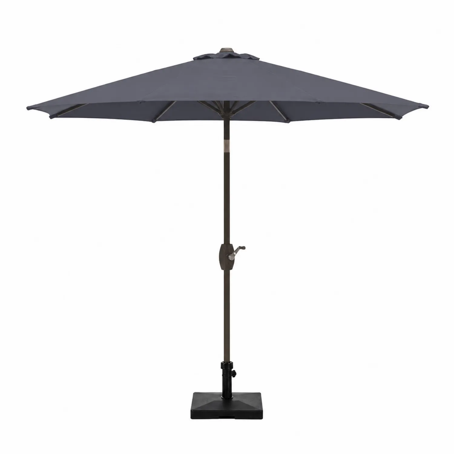 Parasol ogrodowy okrągły 300 cm ciemnoszary poliester i aluminium