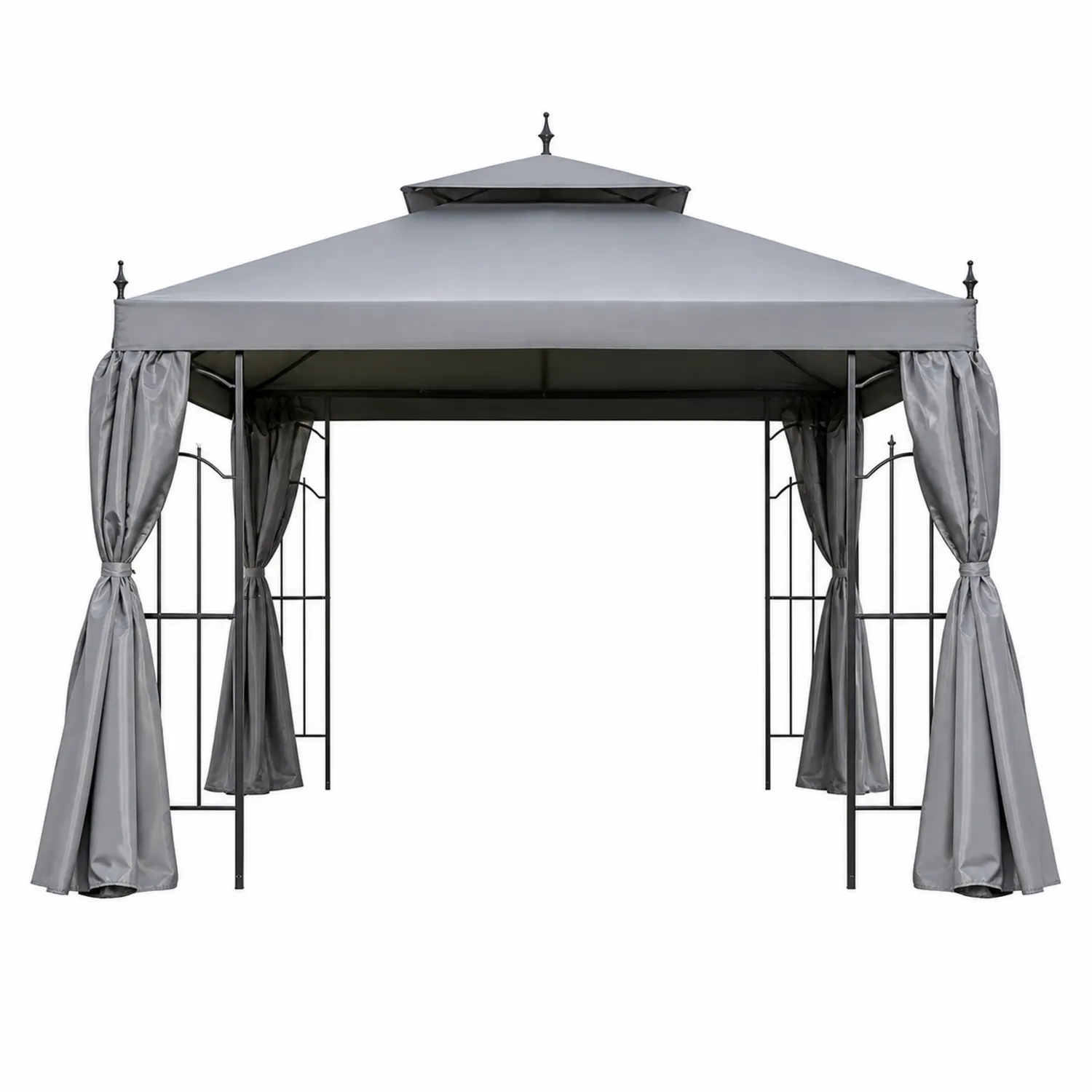Altana ogrodowa metalowa 300x300 cm Szary