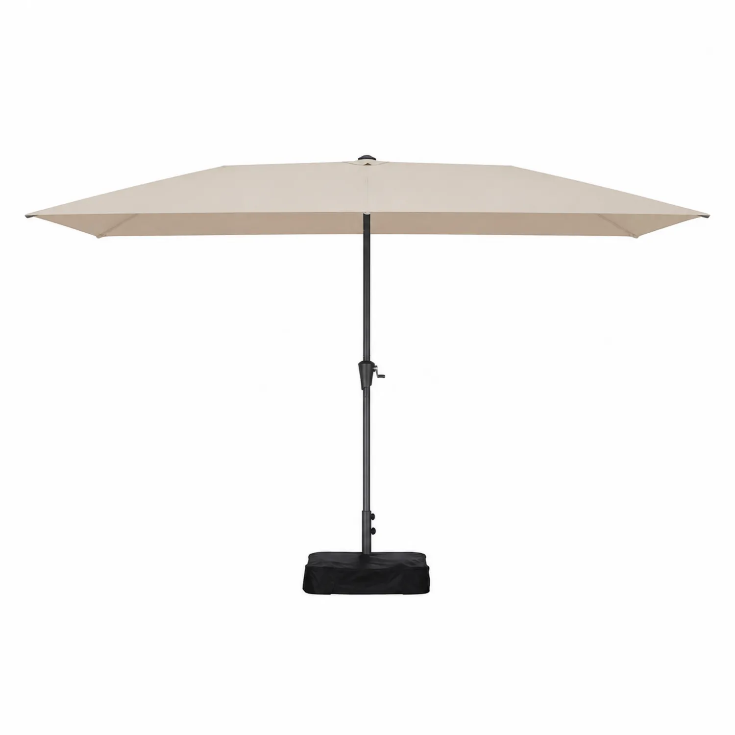 Prostokątny parasol ogrodowy 300x200 cm Piaskowy Poliester Aluminium