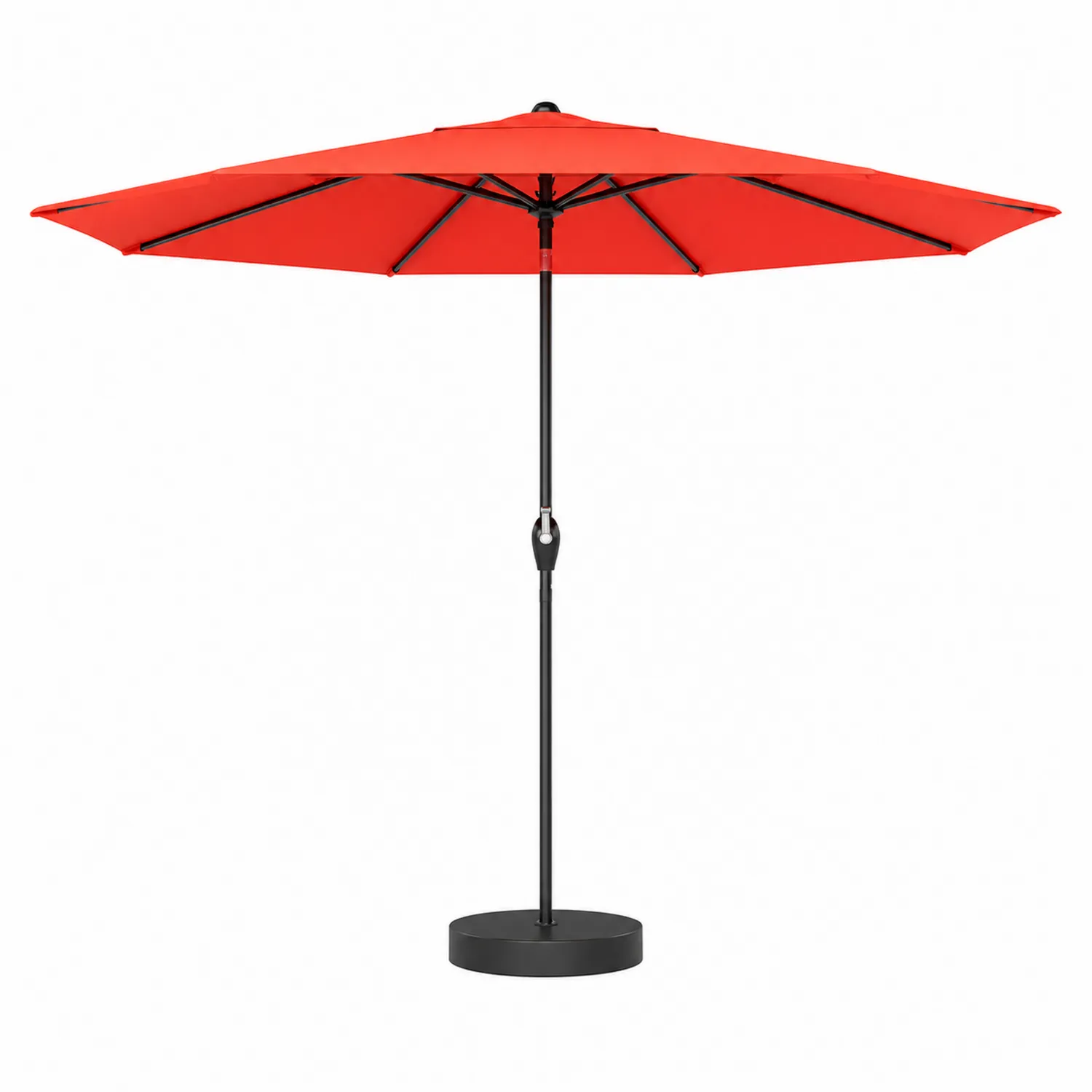 Parasol ogrodowy okrągły 300 cm Czerwony Poliester