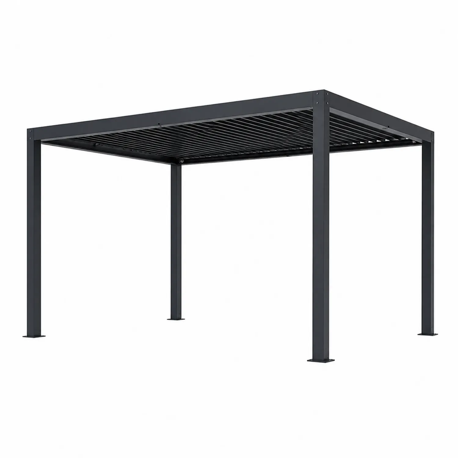 Pergola ogrodowa 3x3 m metalowa antracytowa
