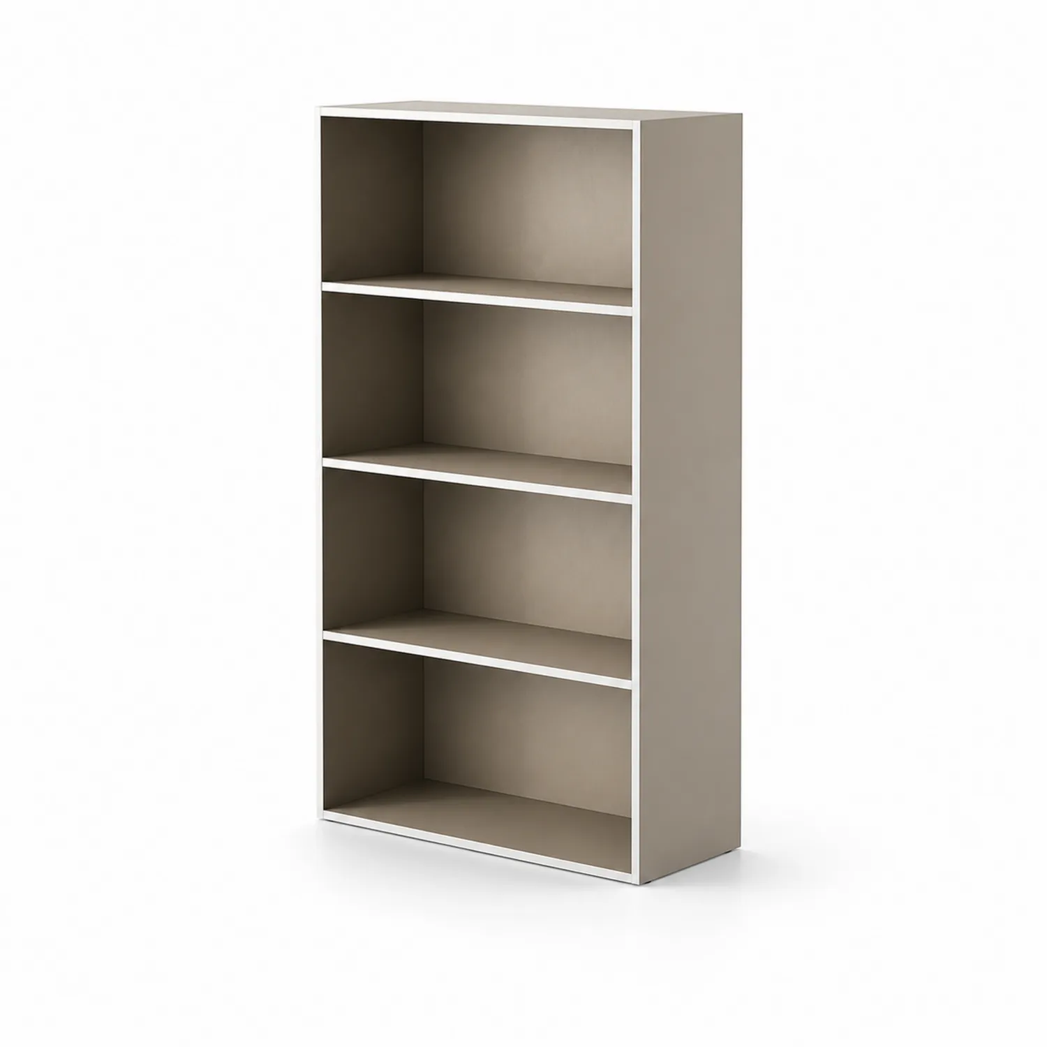 Regał na książki prostokątny 4 półki beżowy MDF 120 cm