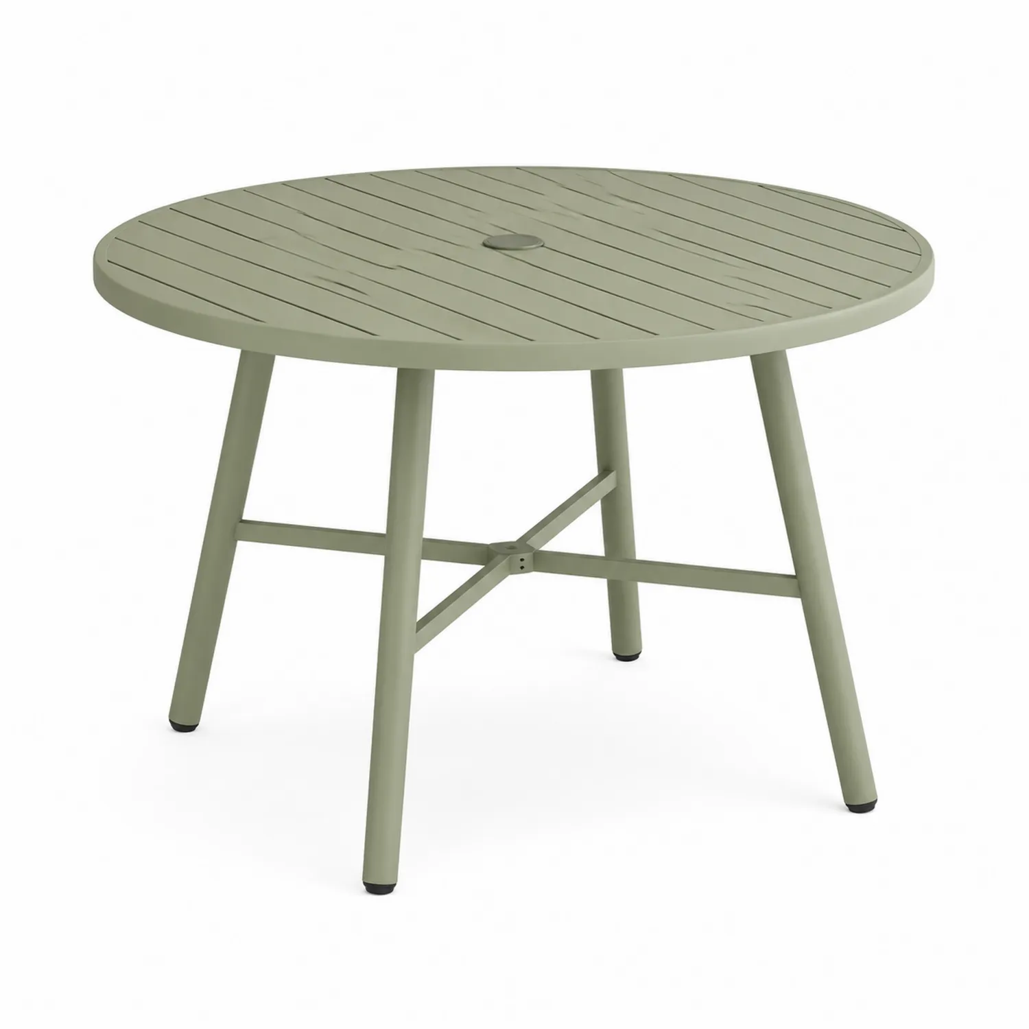 Okrągły stół ogrodowy metalowy aluminiowy Zielony 100 cm