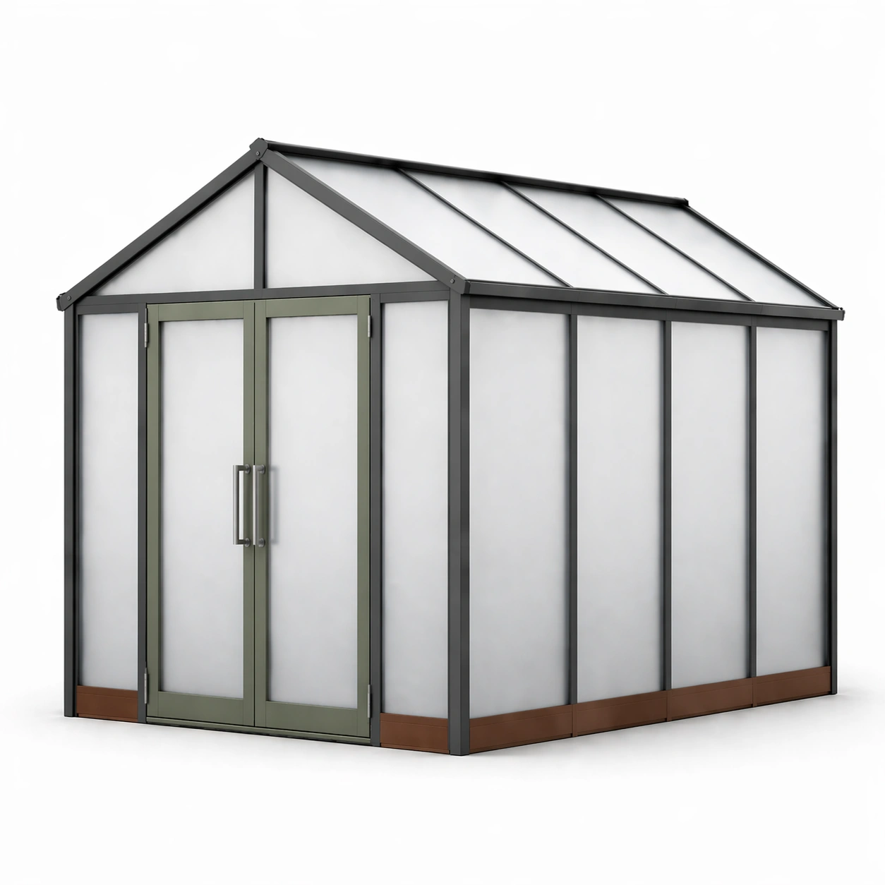 Gewächshaus aluminiumrahmen polycarbonat grau transparent-DECONIVORA