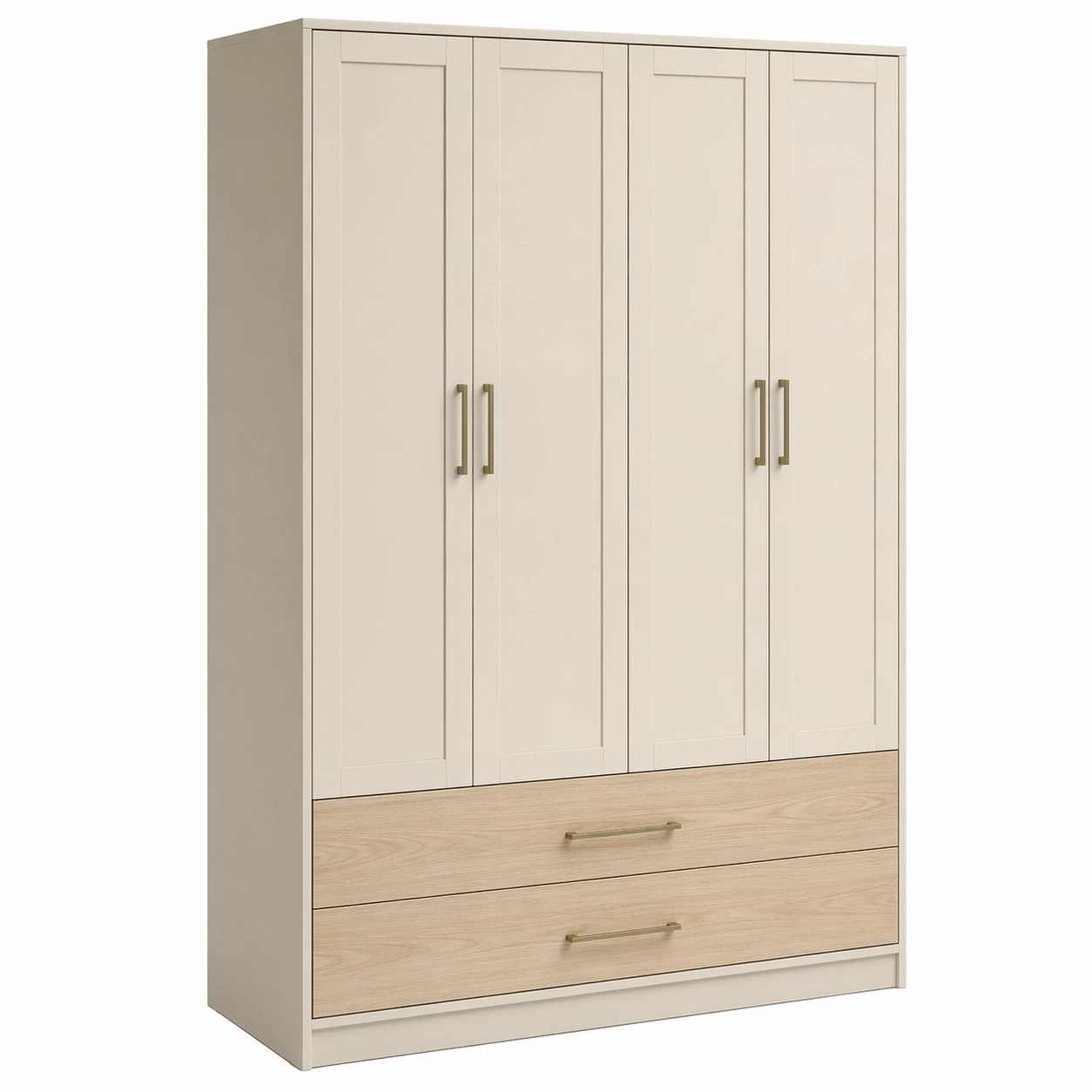 Kleiderschrank mdf schubladen beige-DECONIVORA