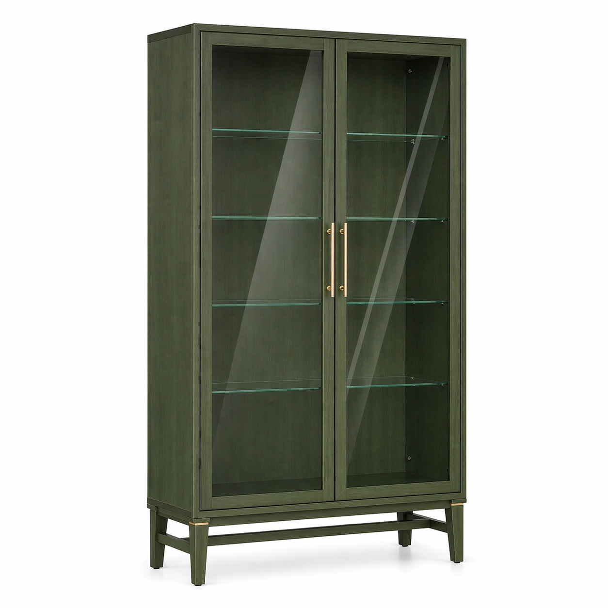 Vitrine holz glas grün-DECONIVORA