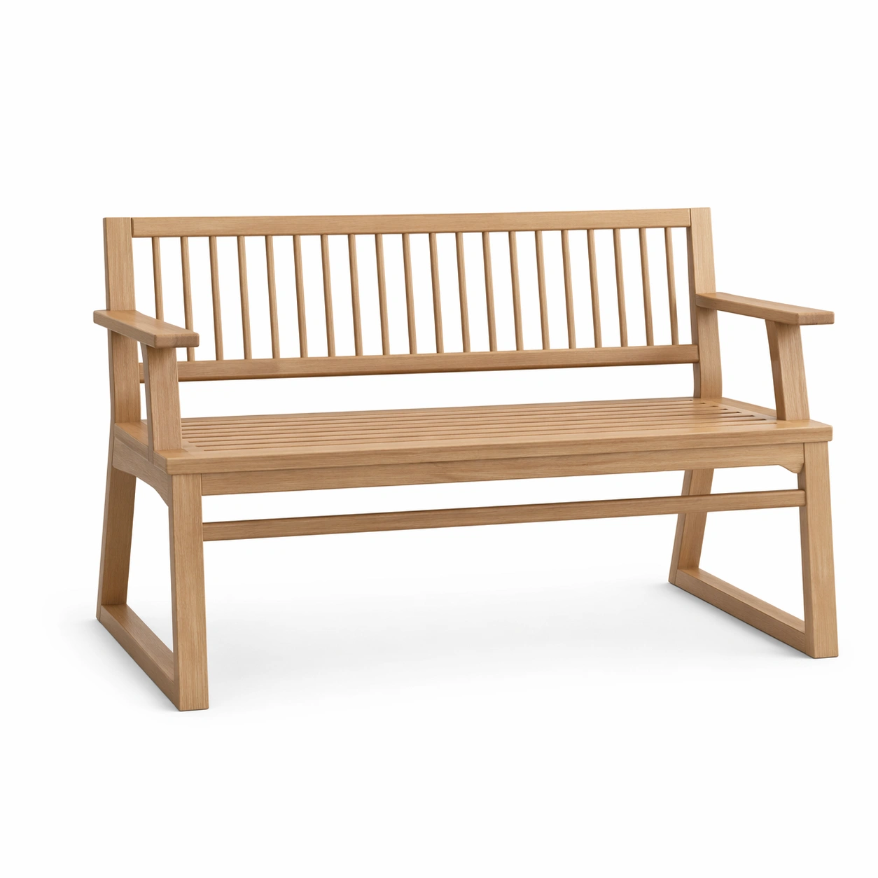 Bank holz eiche 120cm x 60cm x 85cm natur-DECONIVORA