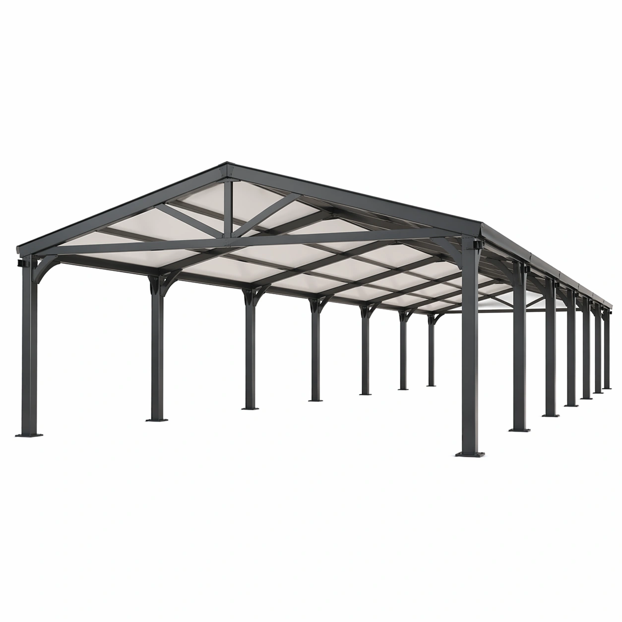 Carport aluminium überdachung weiß-DECONIVORA
