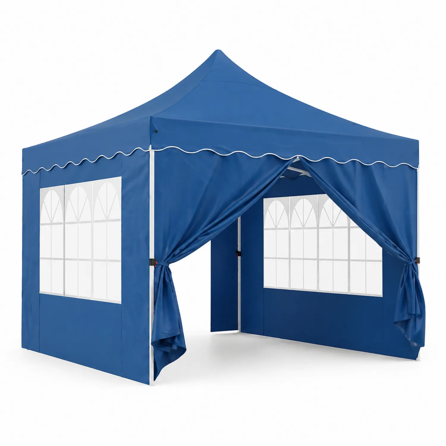 Gazebo Giardino in Poliestere Blu 3x3 m-domvirex