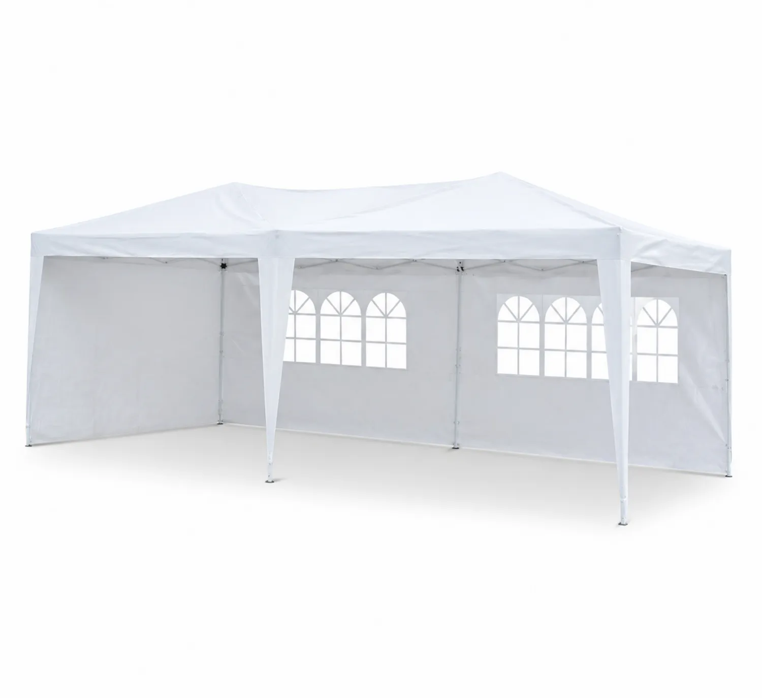 Gazebo 3x6 m in Acciaio e Poliestere per Esterno-domvirex