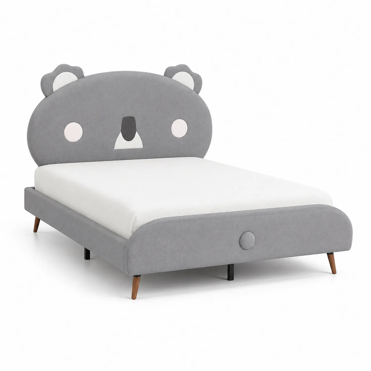 Letto per Bambini Koala in Tessuto Grigio-domvirex