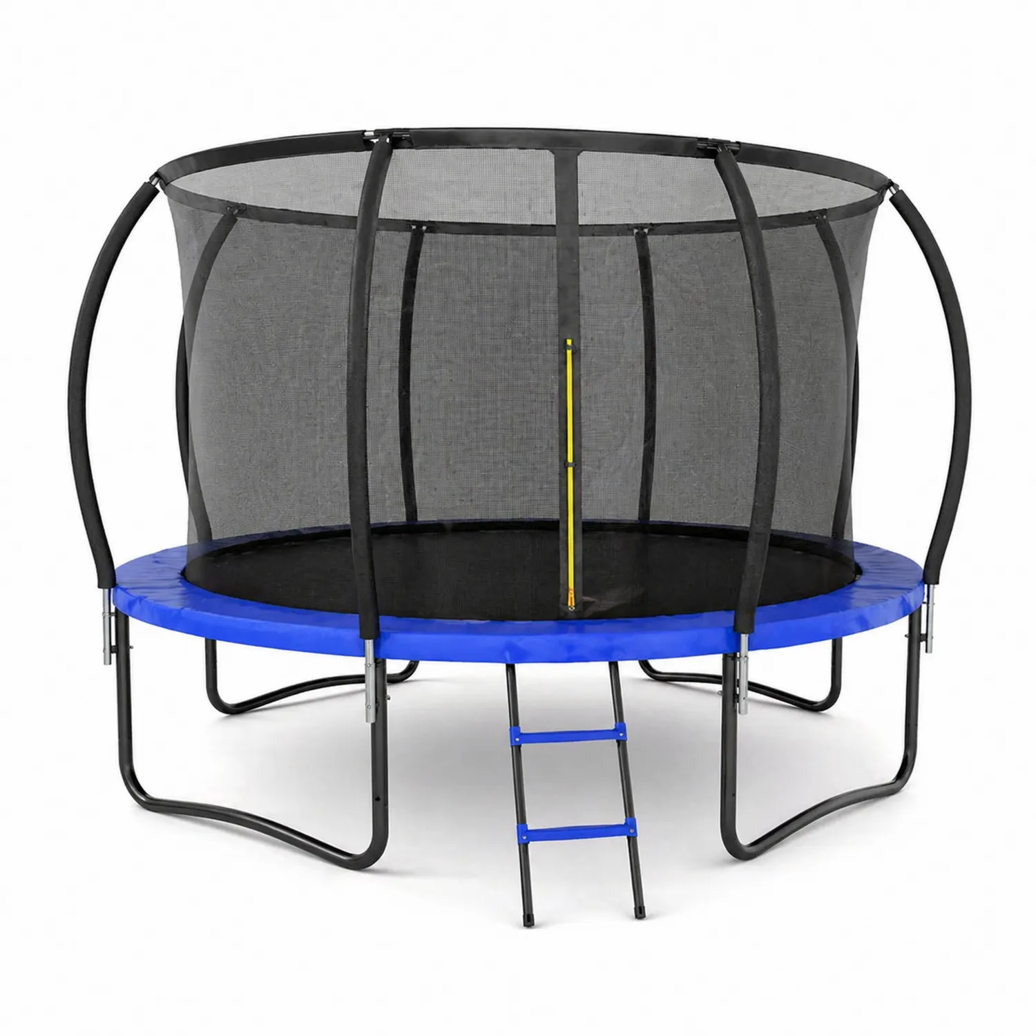 Trampolino da Giardino in Acciaio e Polipropilene con Rete e Scala-domvirex